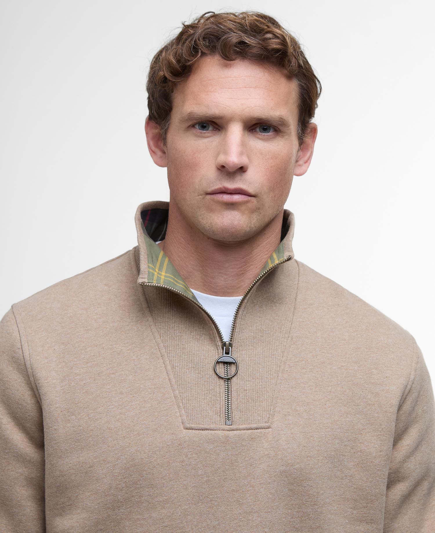 Nelson Half-Zip Sweatshirt - Stone