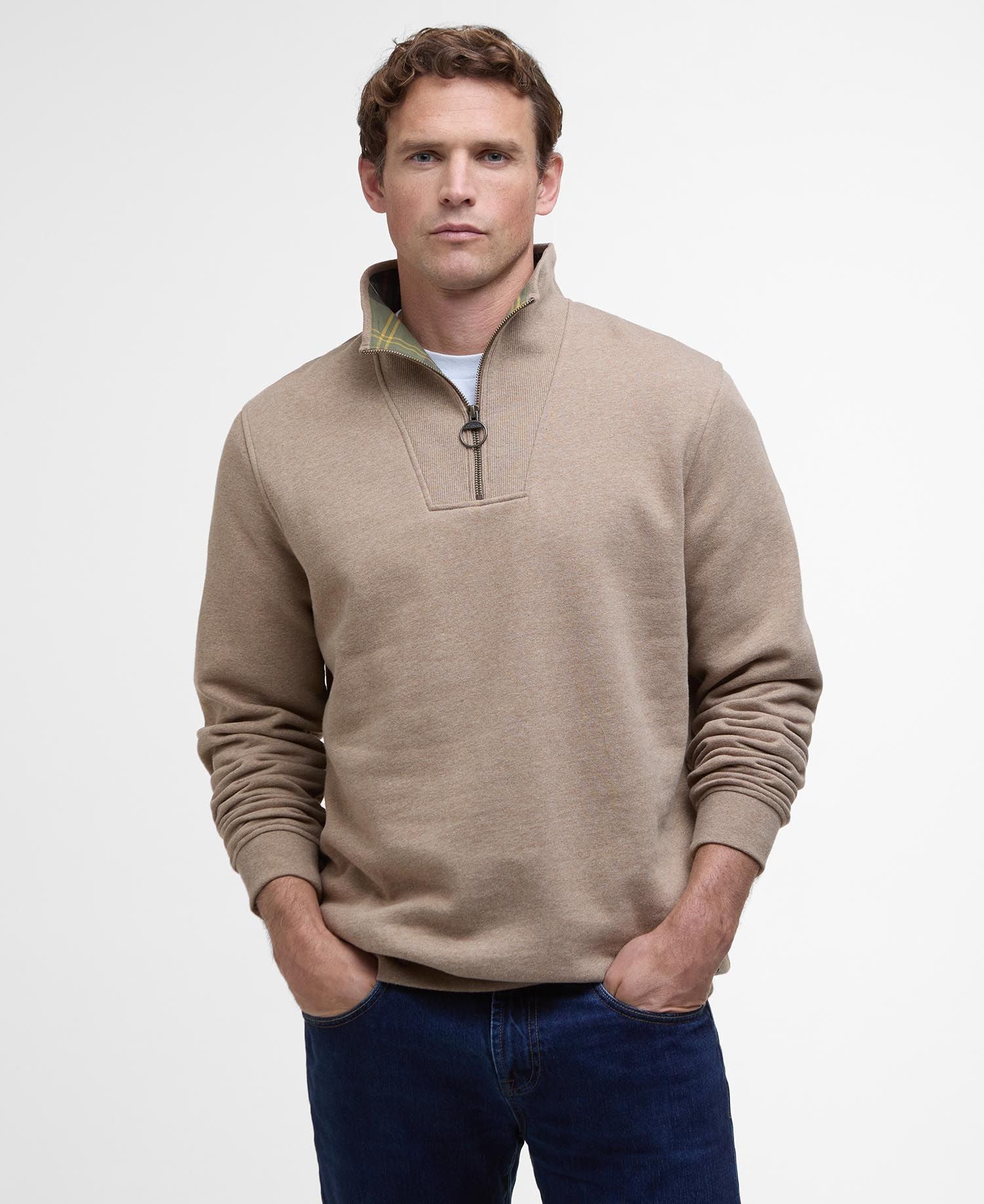 Nelson Half-Zip Sweatshirt - Stone