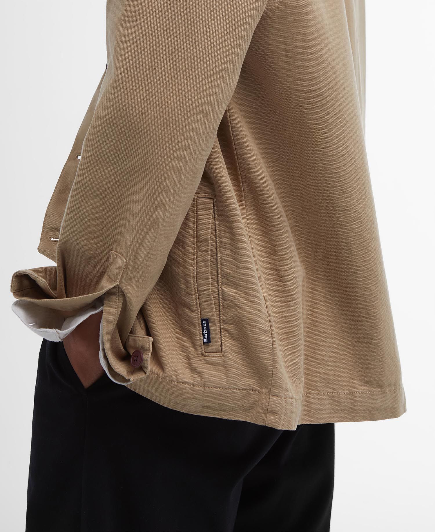 Washed Cotton Overshirt - Washed Stone