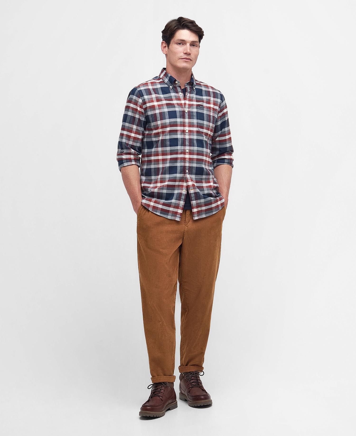 Bowmont Tailored Shirt - Fired Brick