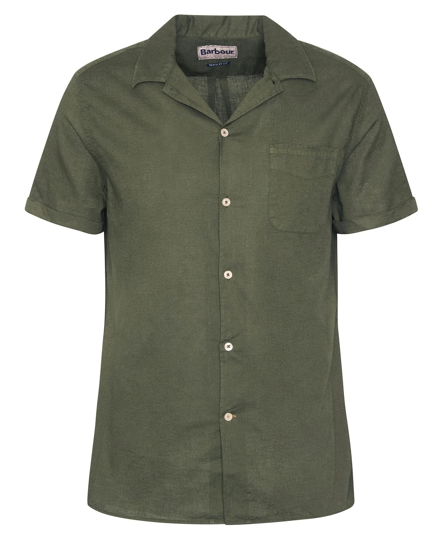 Garment Dyed Nelson Short-Sleeved Shirt - Light Sage