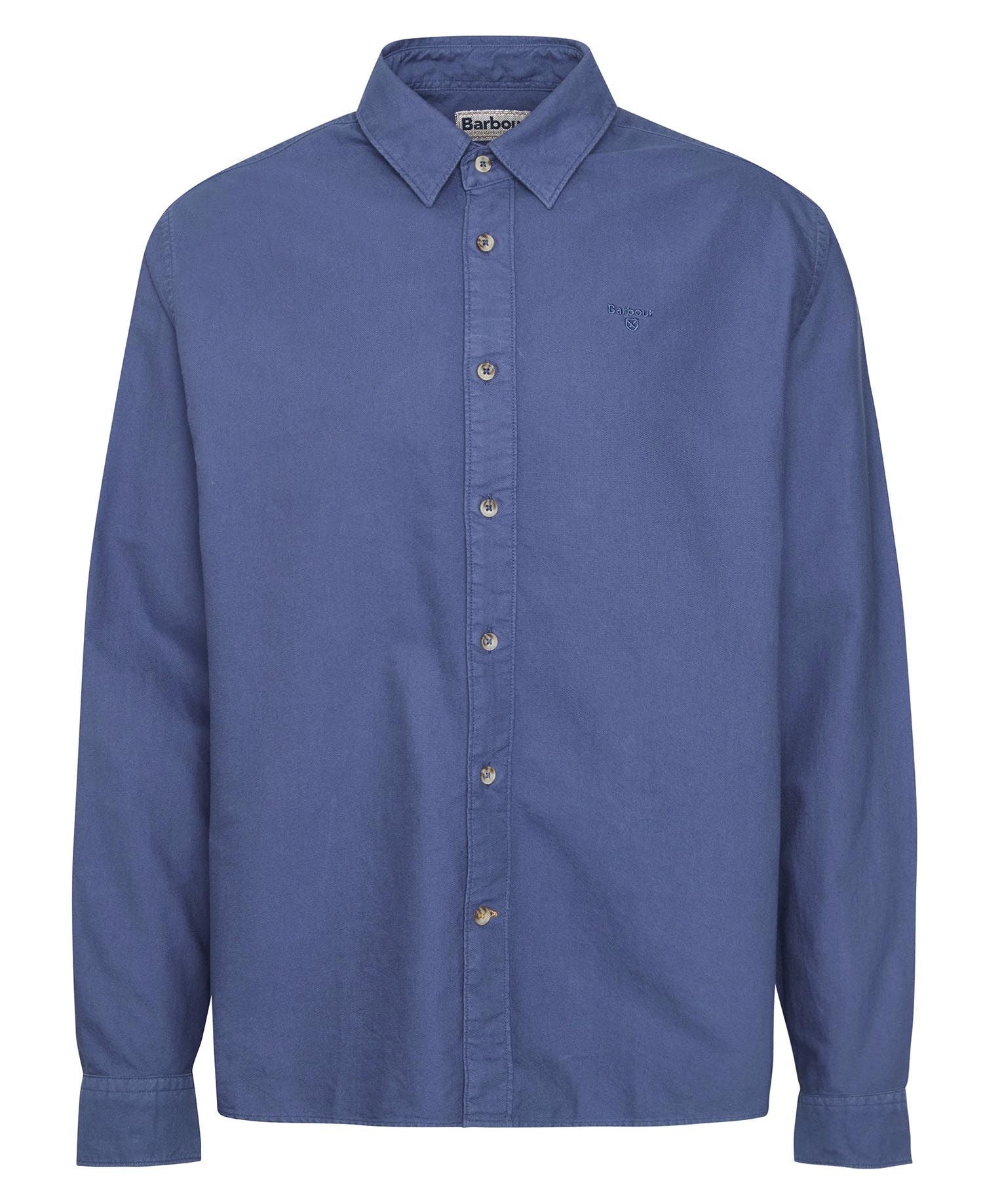 Garment Dyed Oxford Relaxed Long-Sleeved Shirt - Oceana