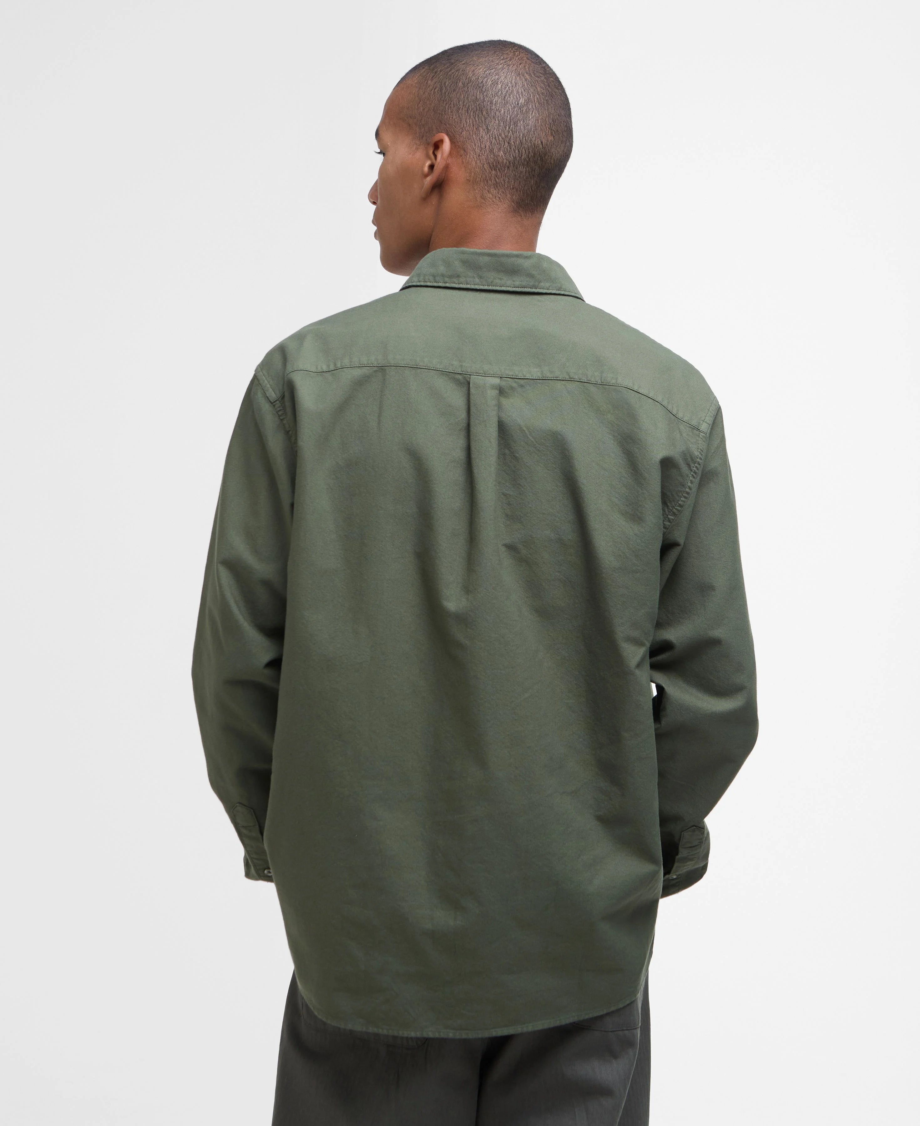 Garment Dyed Oxford Relaxed Long-Sleeved Shirt - Light Sage