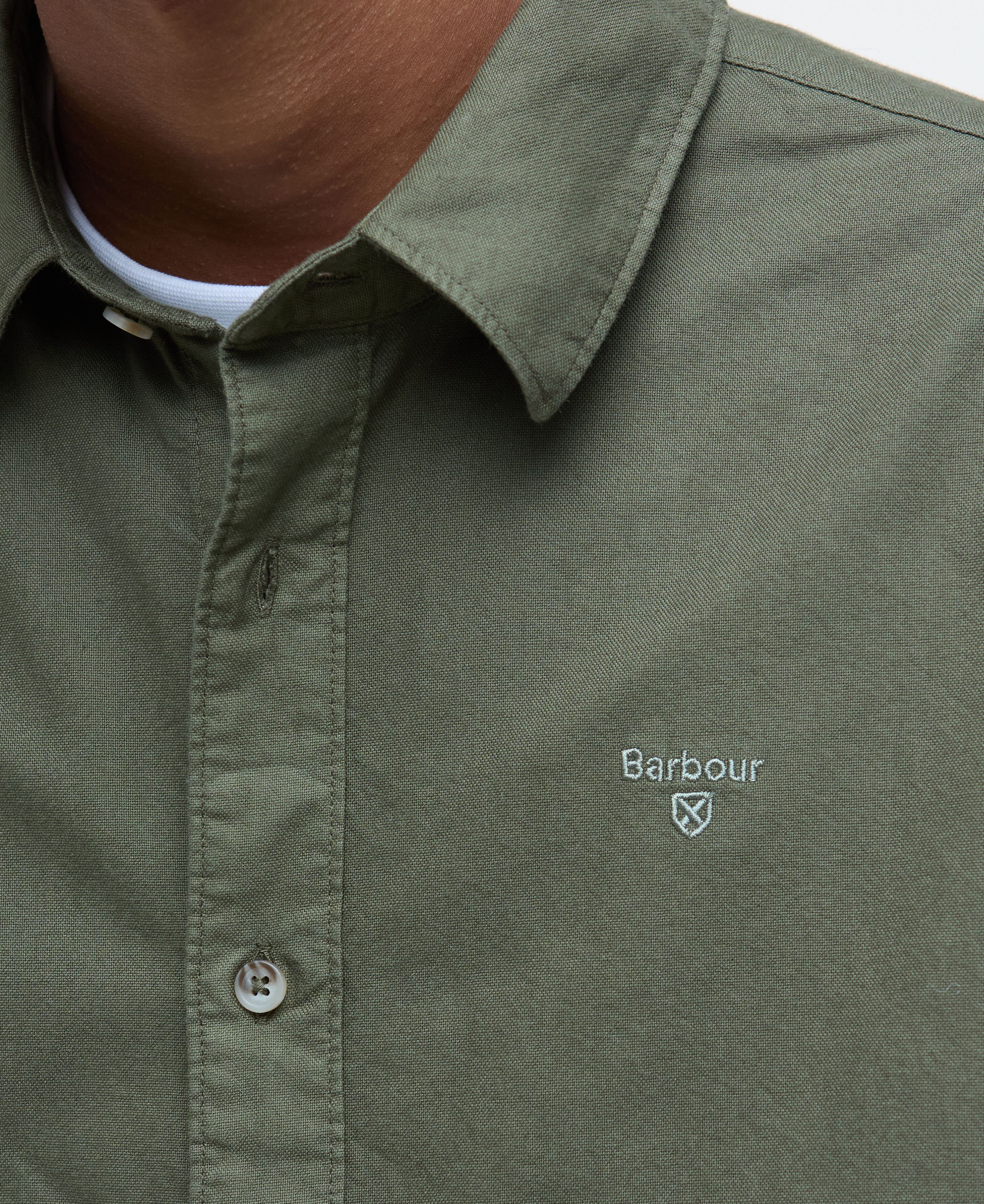 Garment Dyed Oxford Relaxed Long-Sleeved Shirt - Light Sage