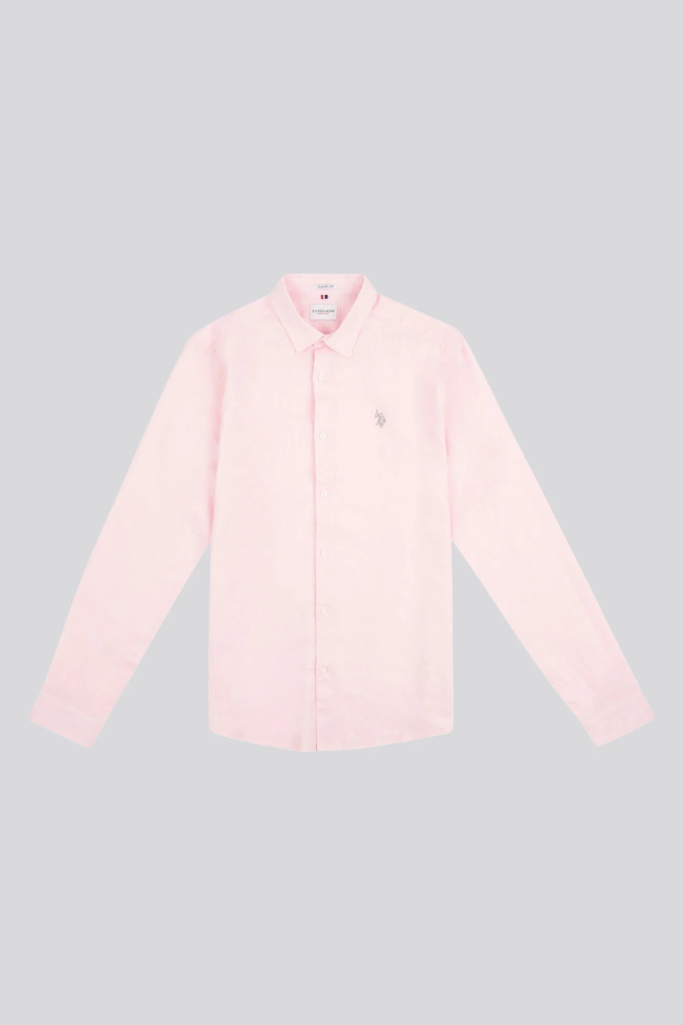 Mens Linen Blend Shirt in Pink a Boo