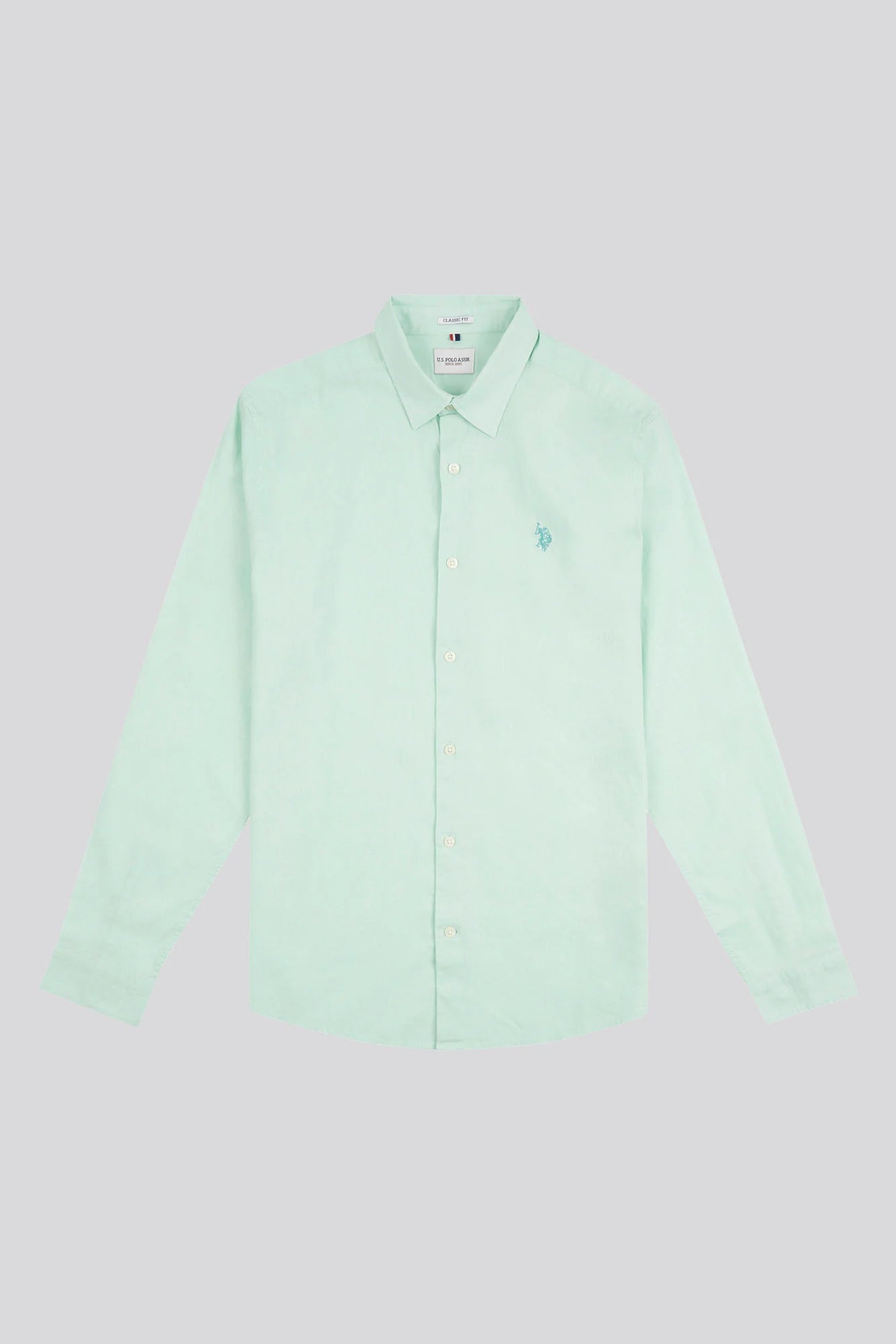 Mens Linen Blend Shirt in Honey Dew