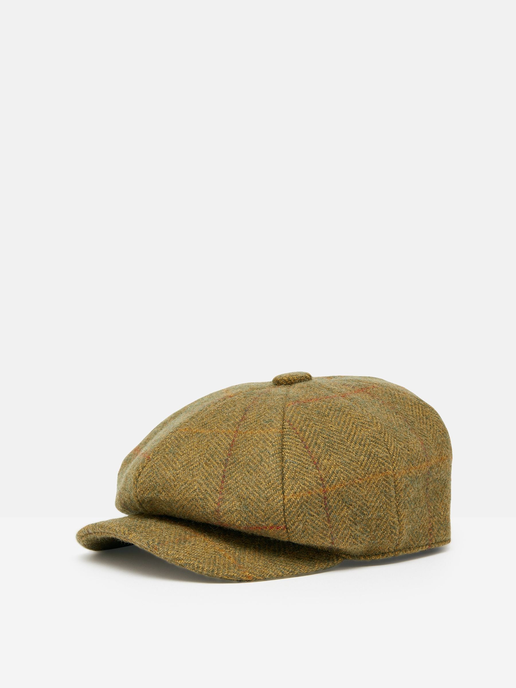 Green Tweed Baker Boy Hat