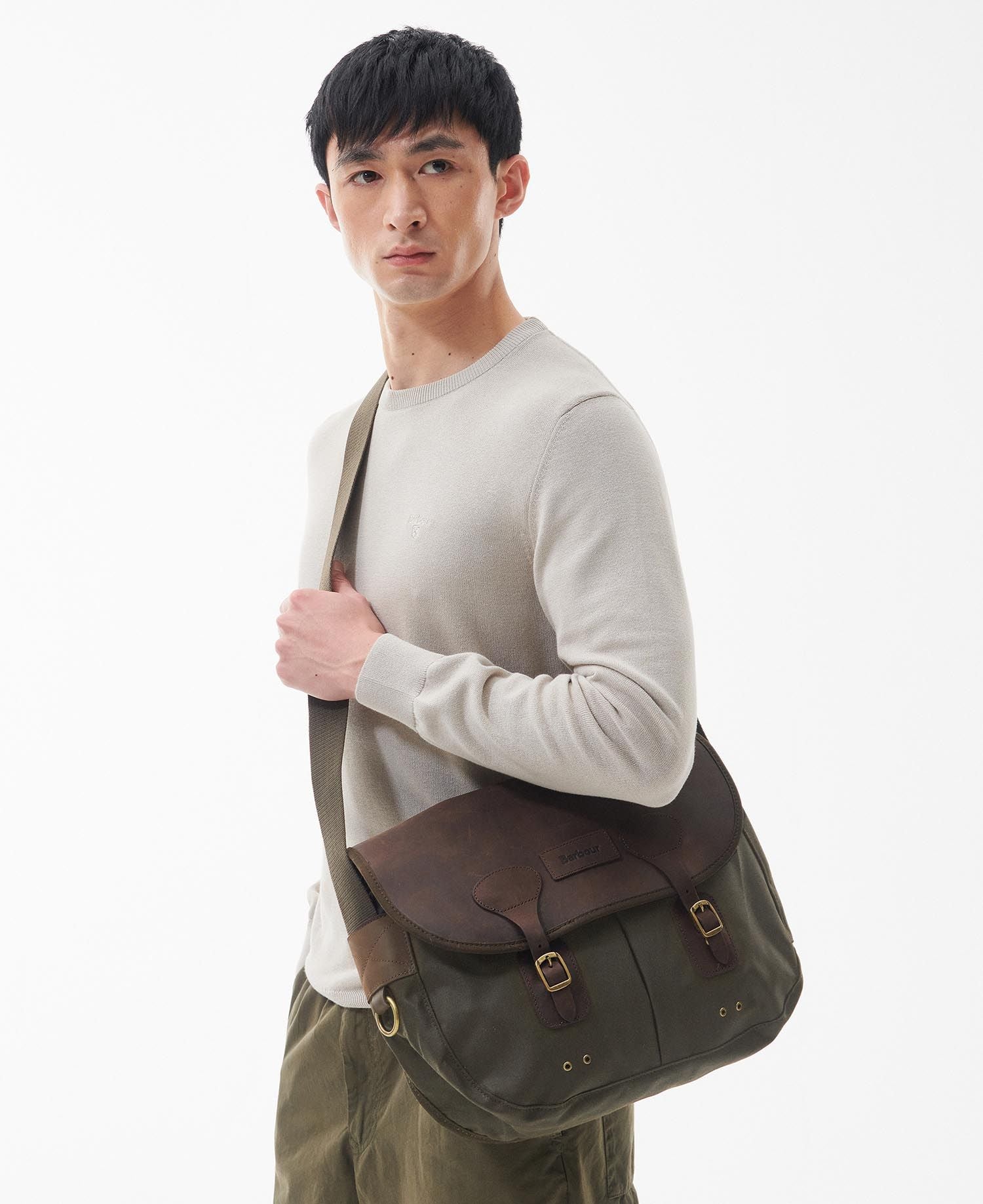 Wax Leather Tarras Bag - Olive