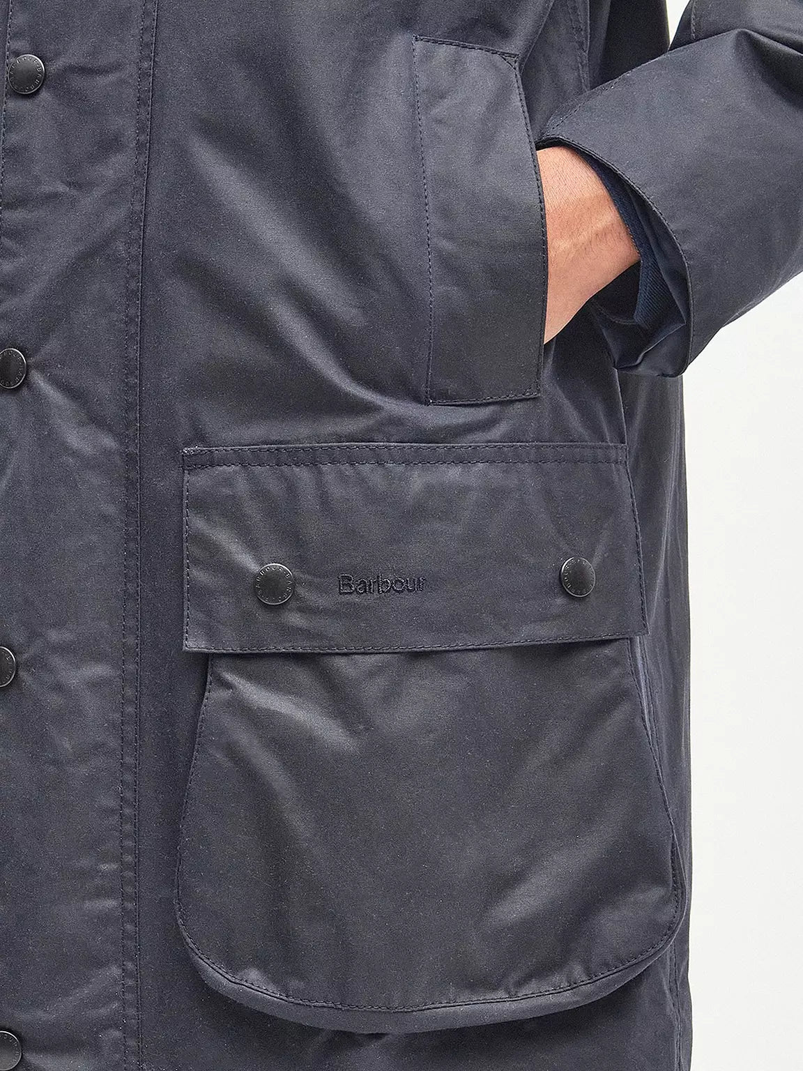 Border Wax Jacket - Navy