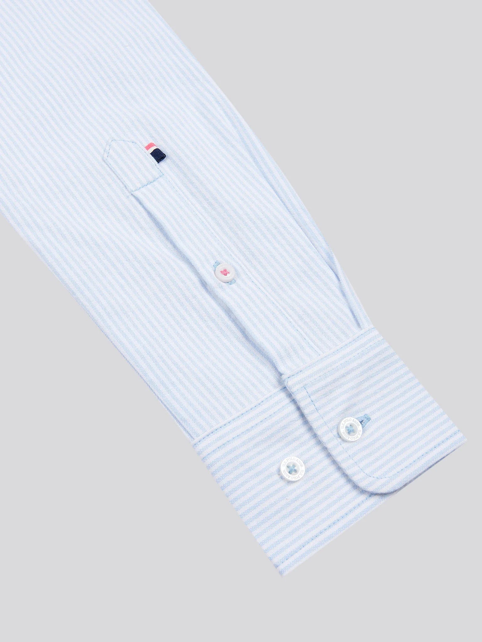 Womens Stripe Stretch Classic Fit Oxford Shirt in Windsurfer