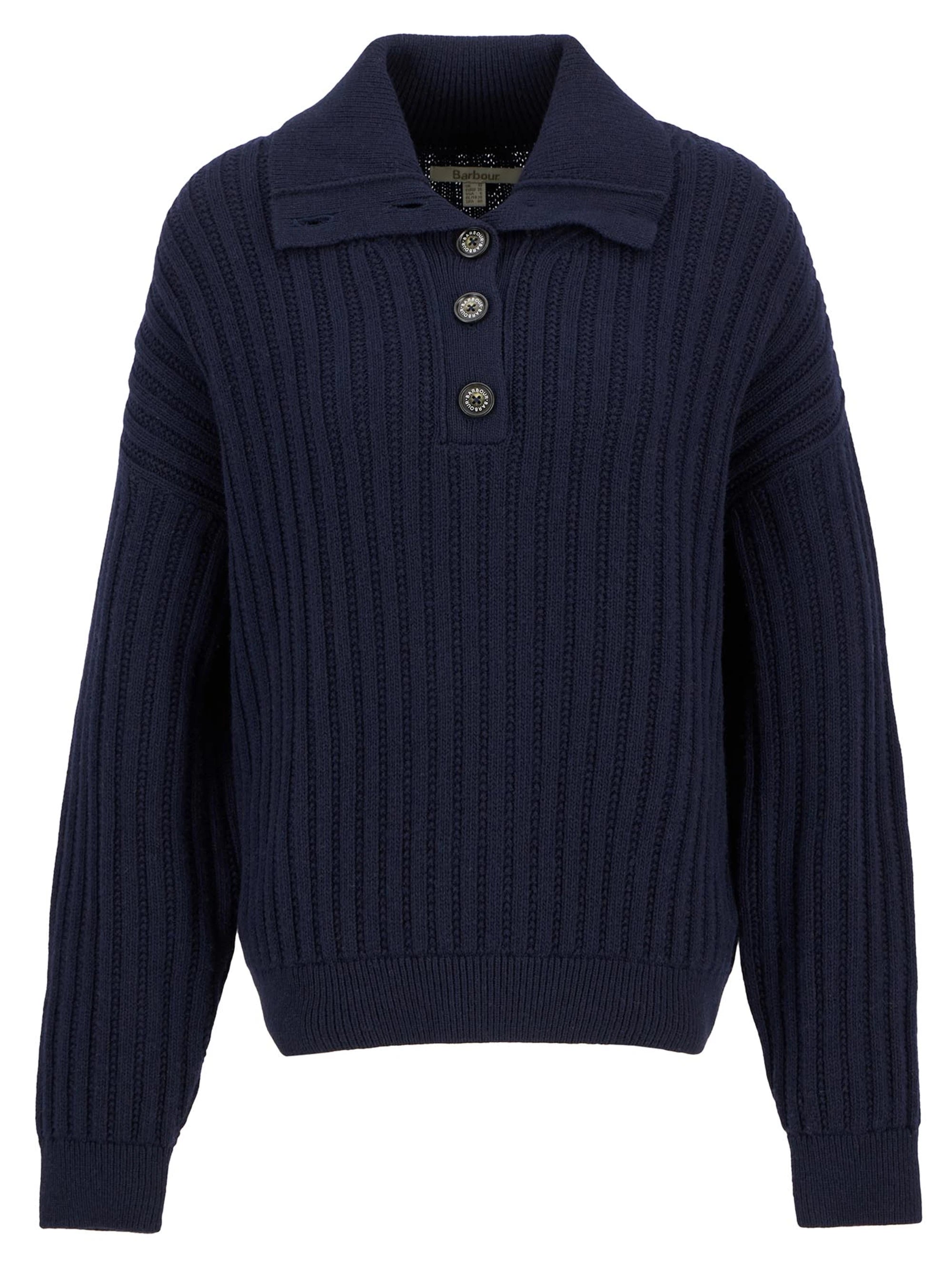 Norham Collared Jumper - Navy