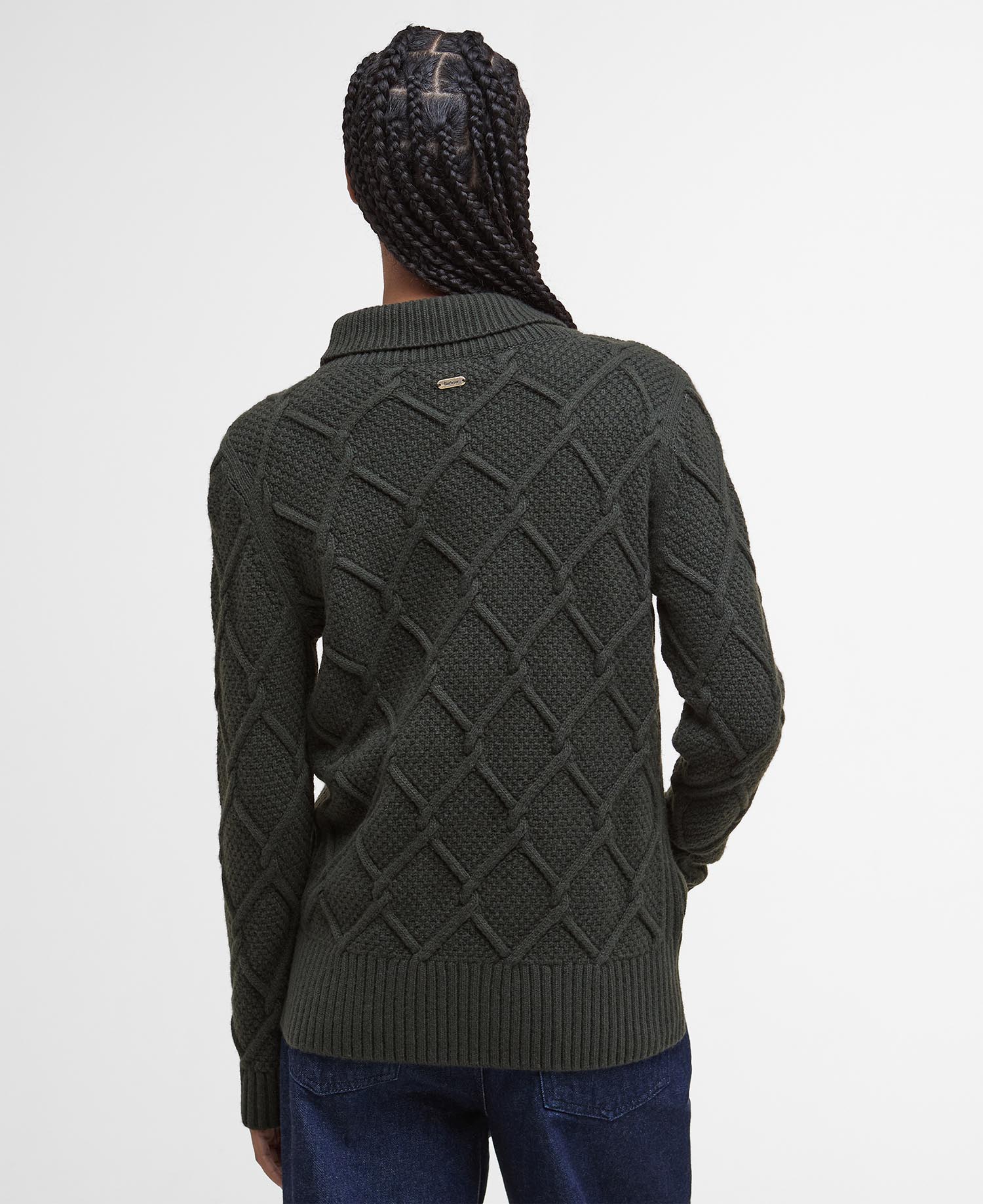 Burne Roll Neck Jumper - Olive