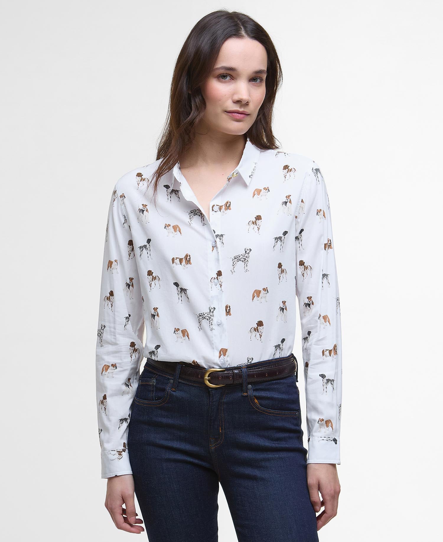 Safari Relaxed Long-Sleeved Shirt - Dog Print