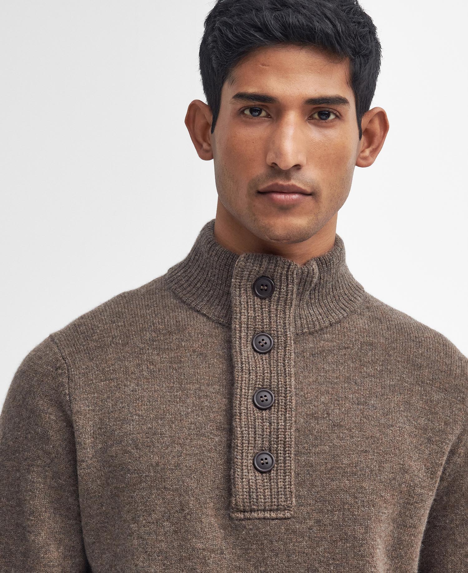 Essential Elbow Patch Jumper - Dark Stone