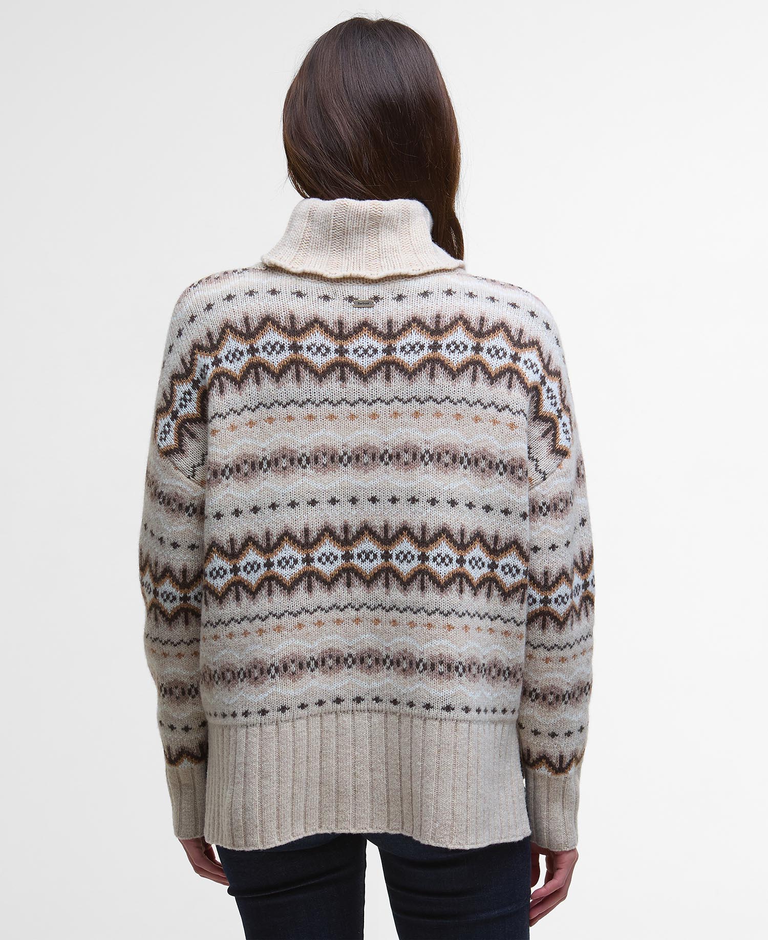 Helen Fair isle Roll-Neck Jumper - Birch Multi