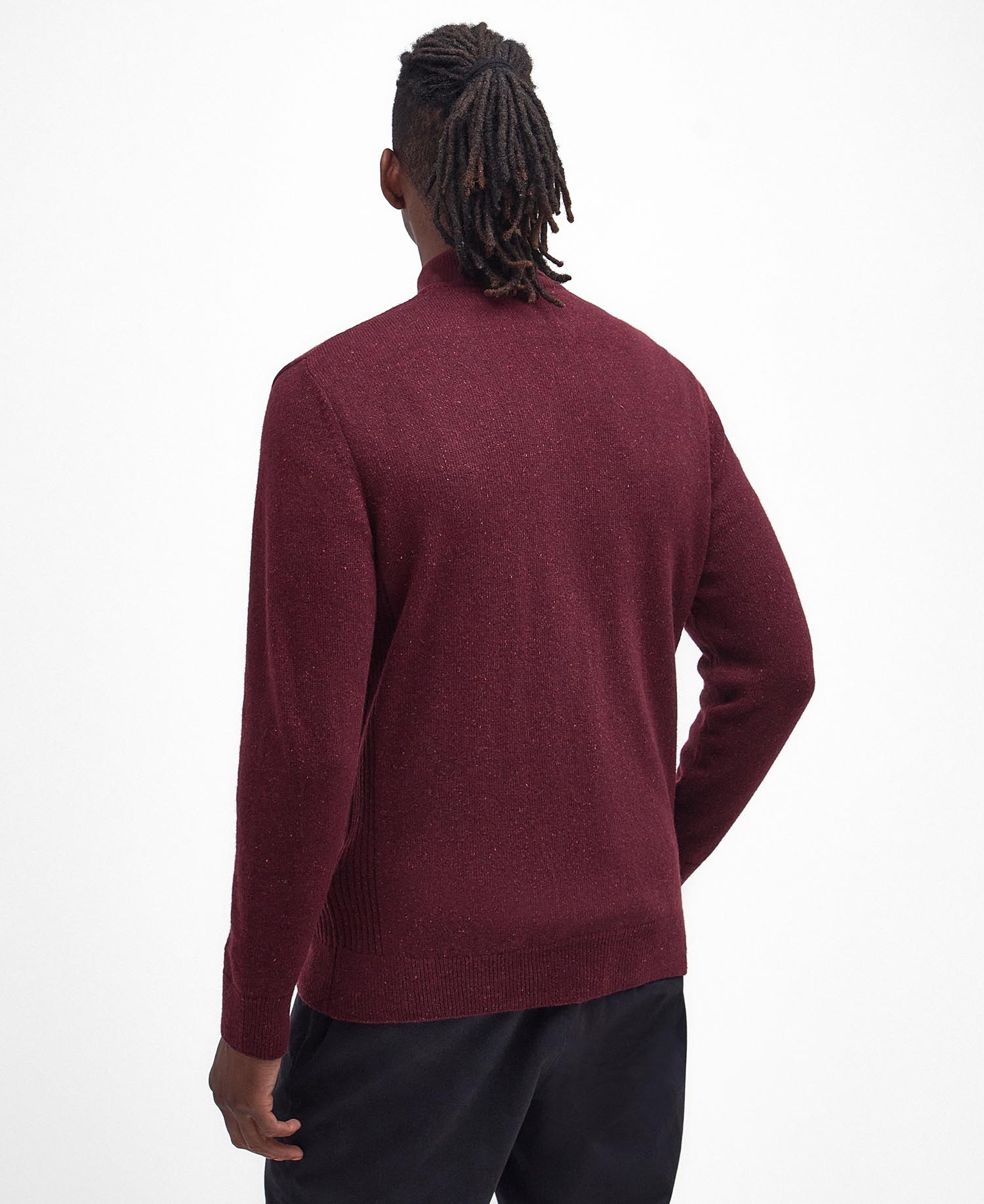 Essential Tisbury Half-Zip Jumper - Ruby