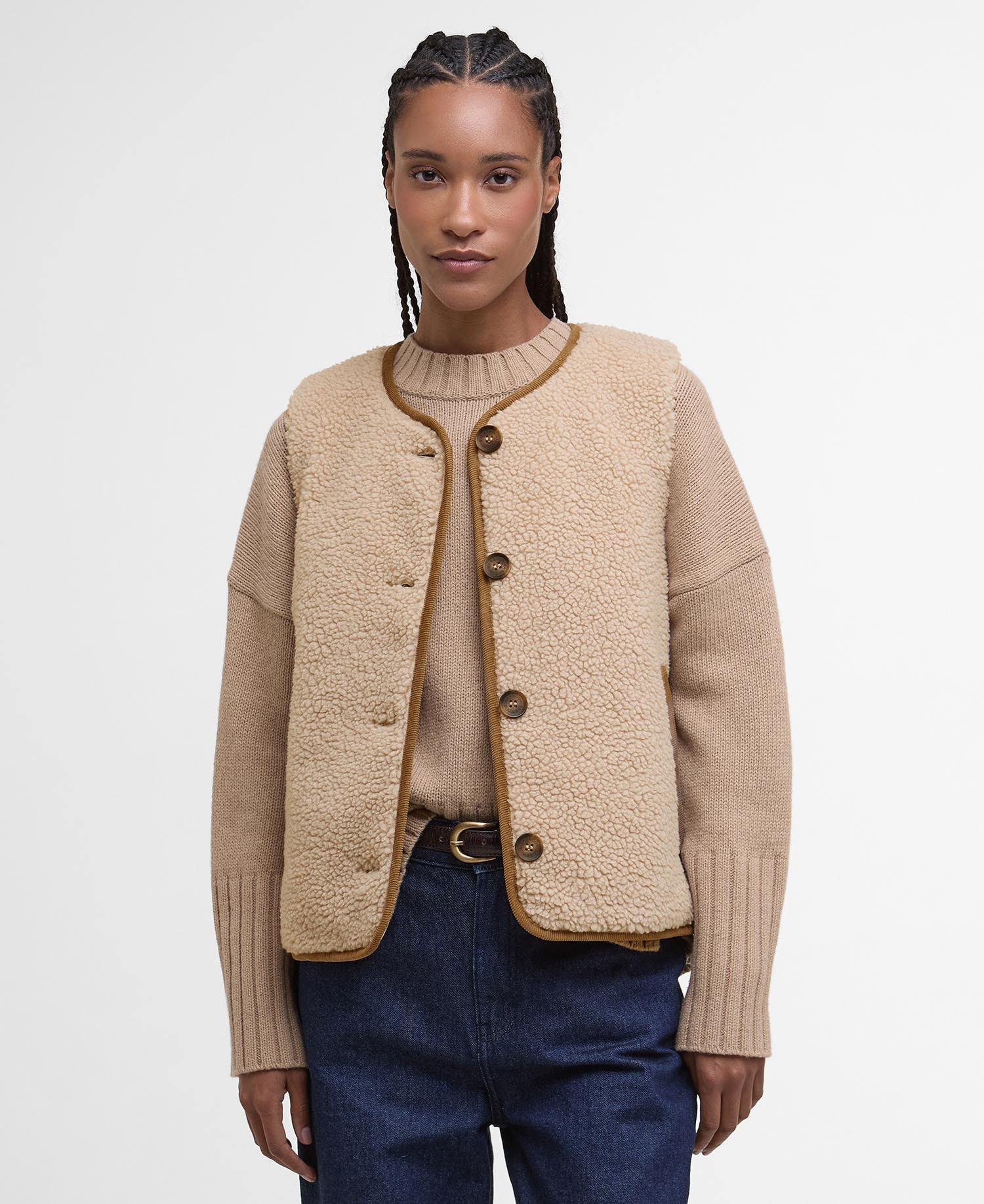 Luciana Fleece Gilet - Natural