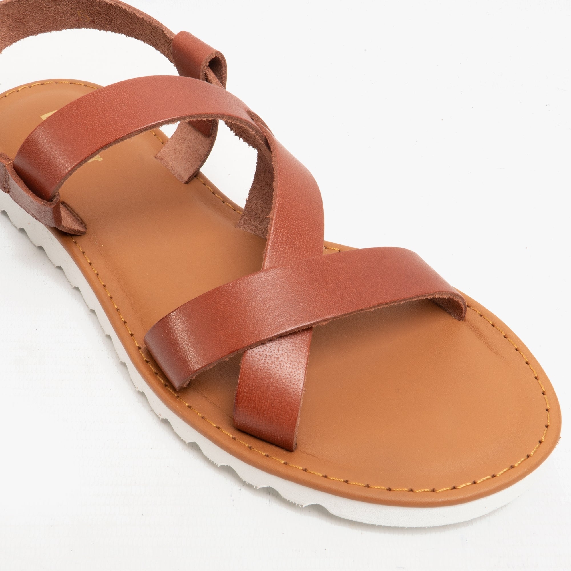 Sandside Leather Sandals Dark Tan