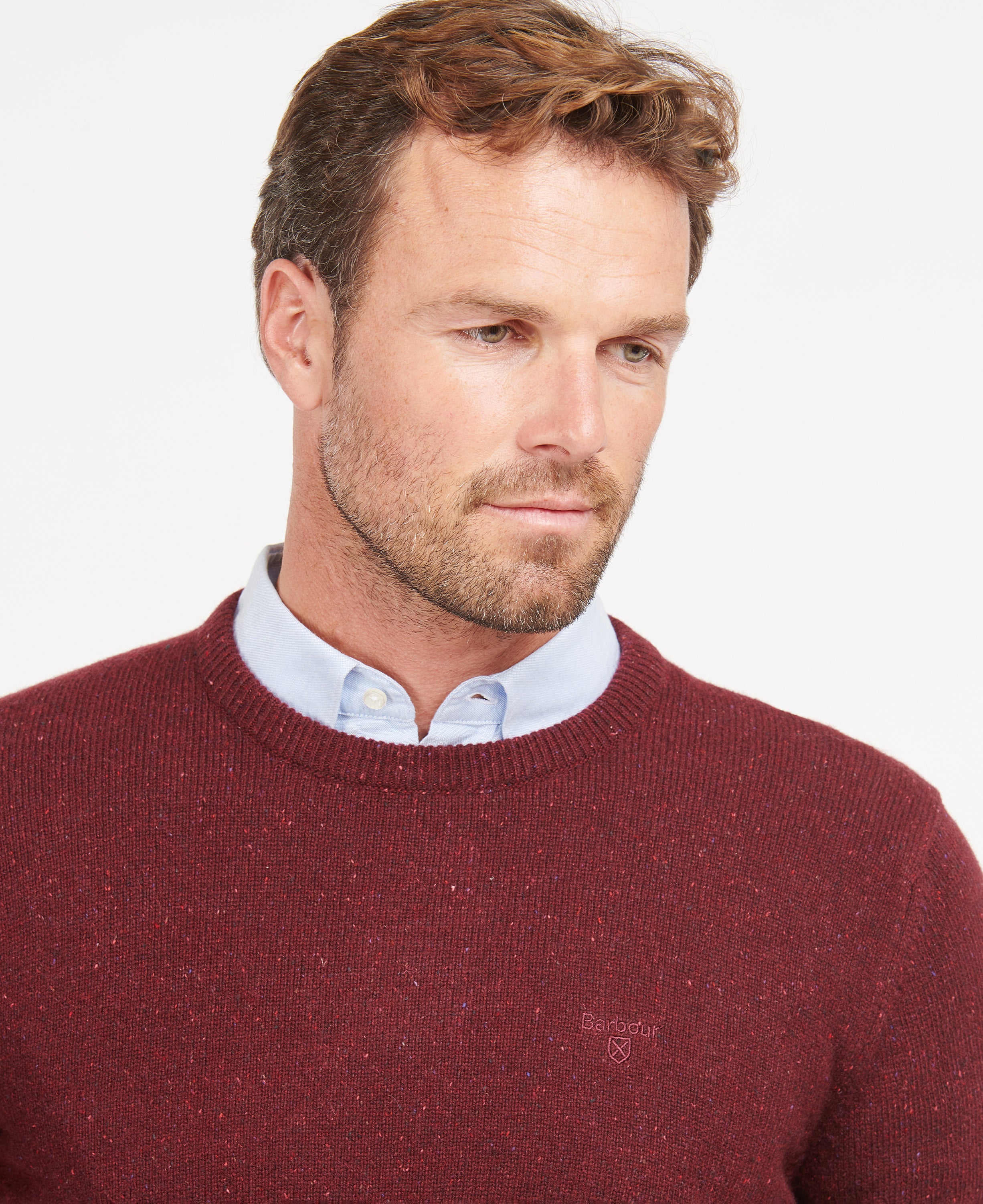Essential Tisbury Crew-Neck Jumper - Ruby