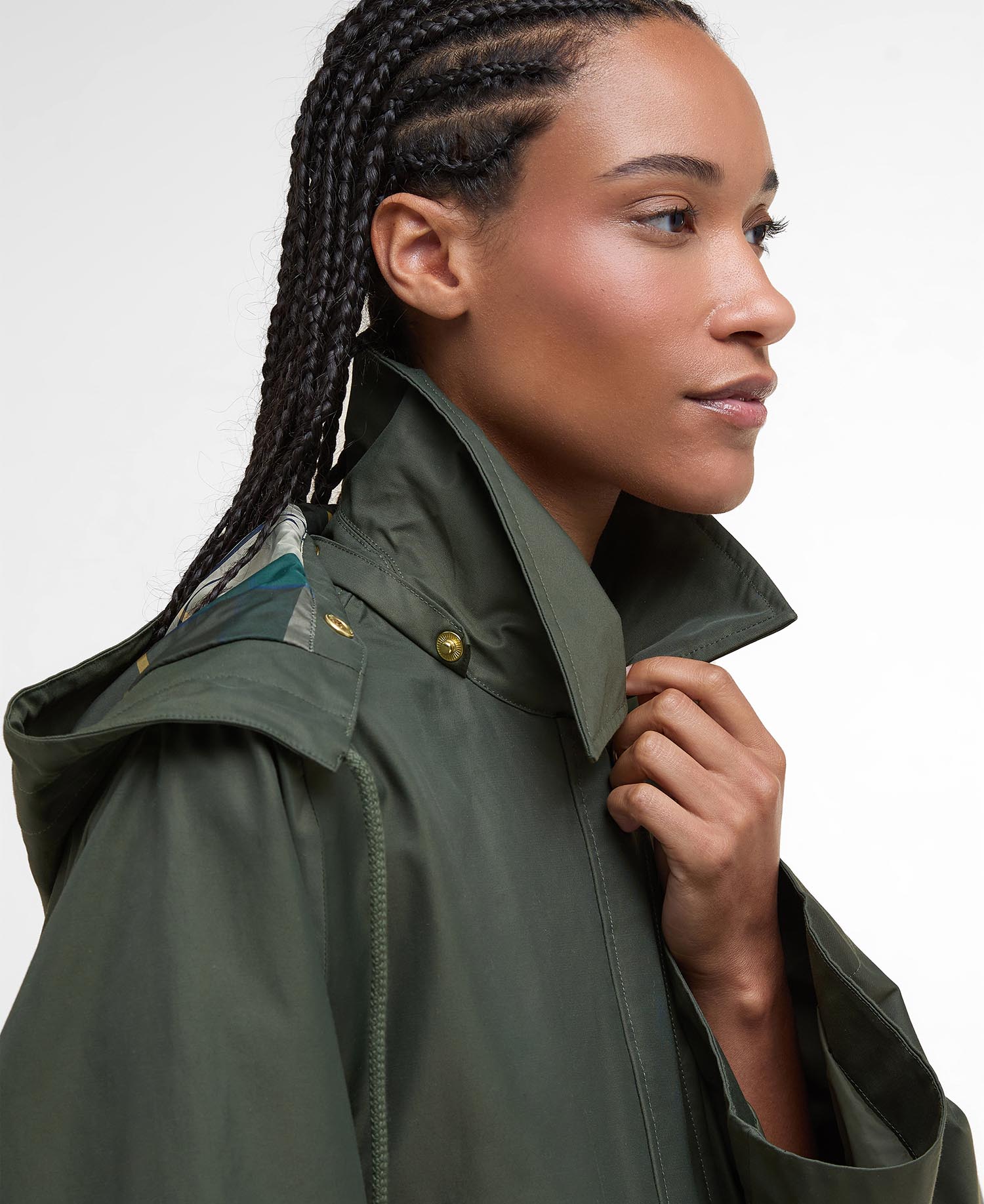 Maude Waterproof Jacket - Olive/Ancient Tartan