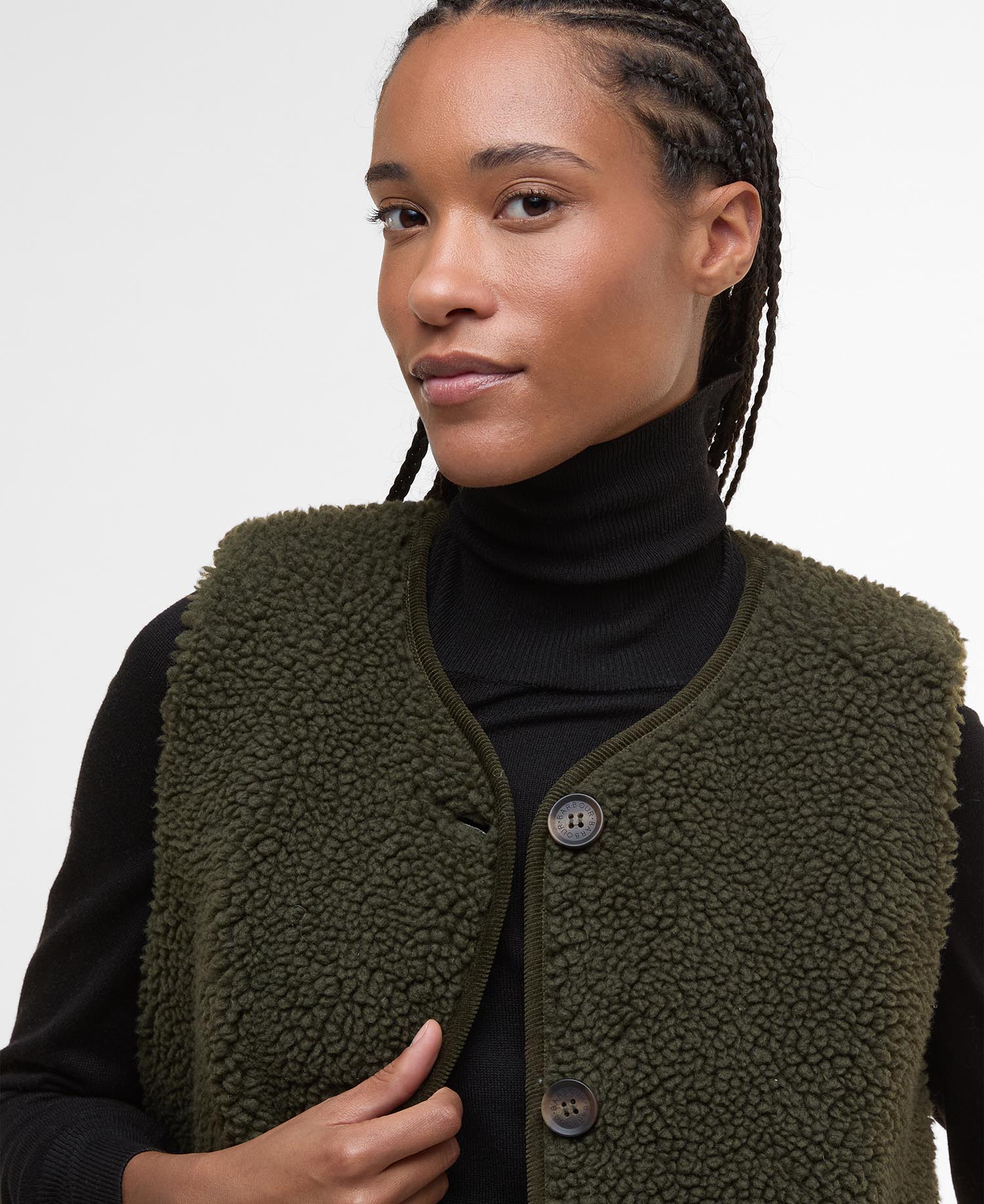 Luciana Fleece Gilet - Olive