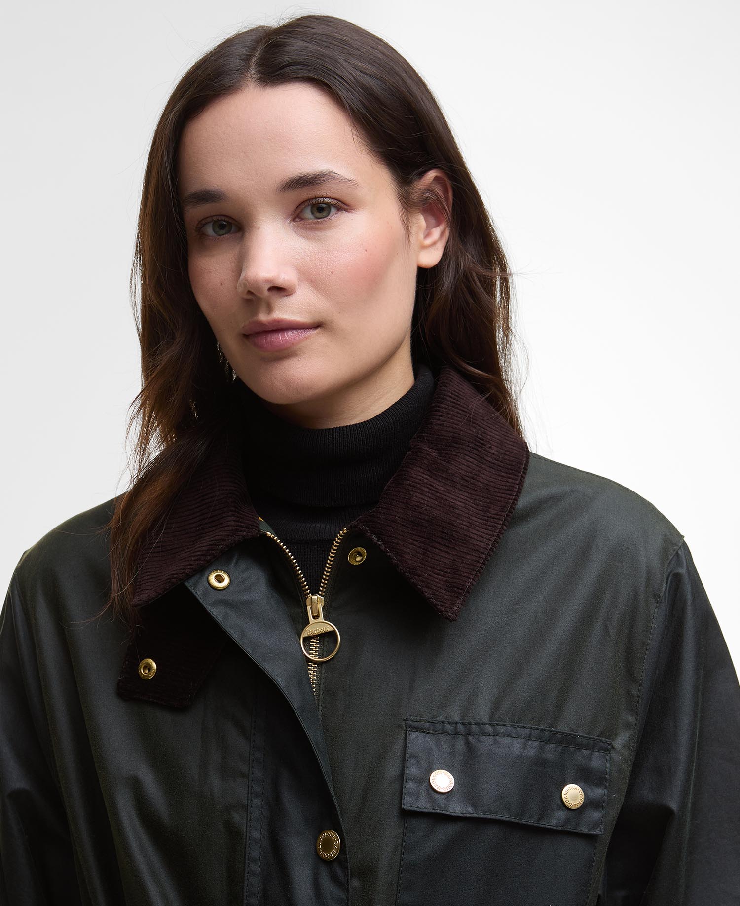 Milda Waxed Trench Coat - Fern/Sage/Ancient Tartan