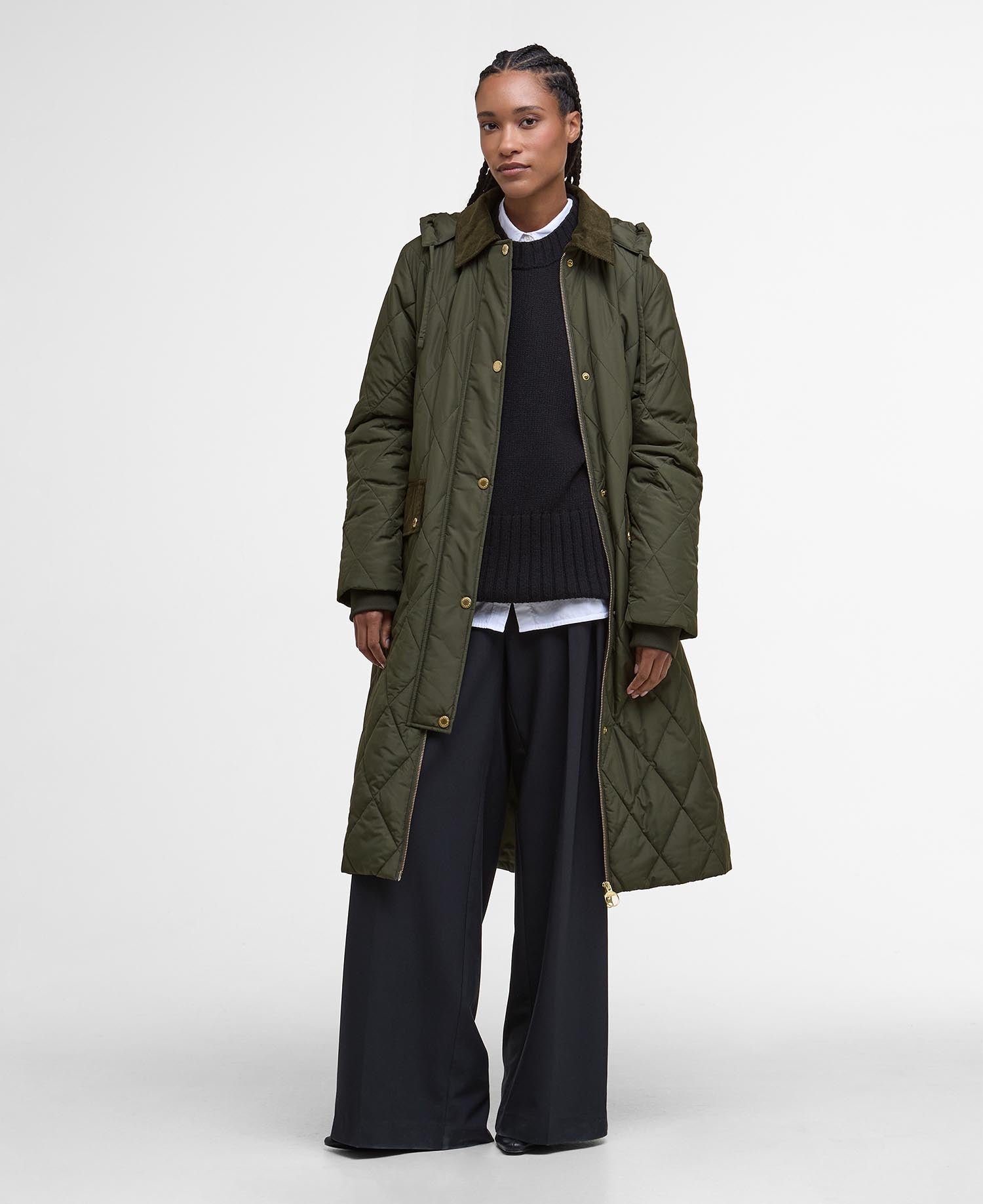 Meredith Quilted Jacket - Olive/Ancient Tartan