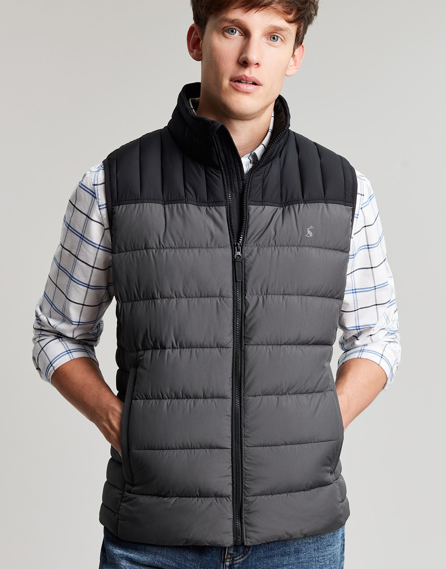 Men's Go To Padded Gilet - Grey Metal