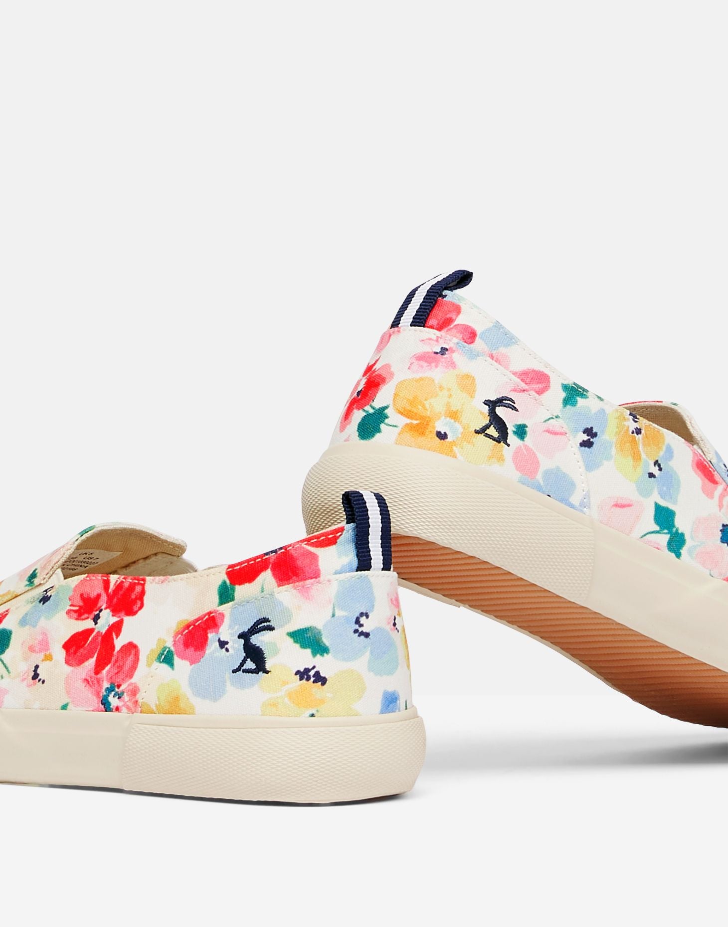 Fay Slip on Trainers - White Floral