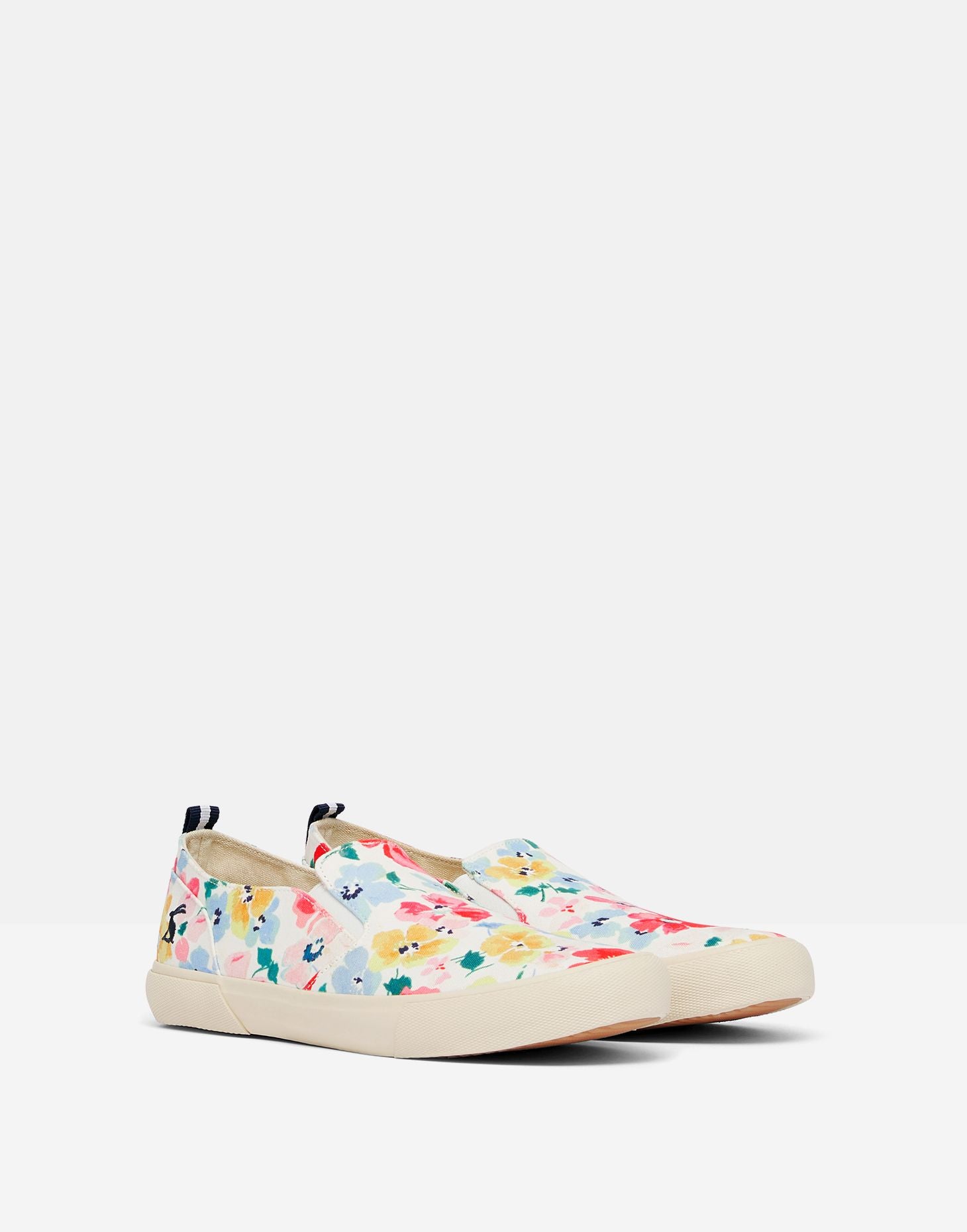 Fay Slip on Trainers - White Floral