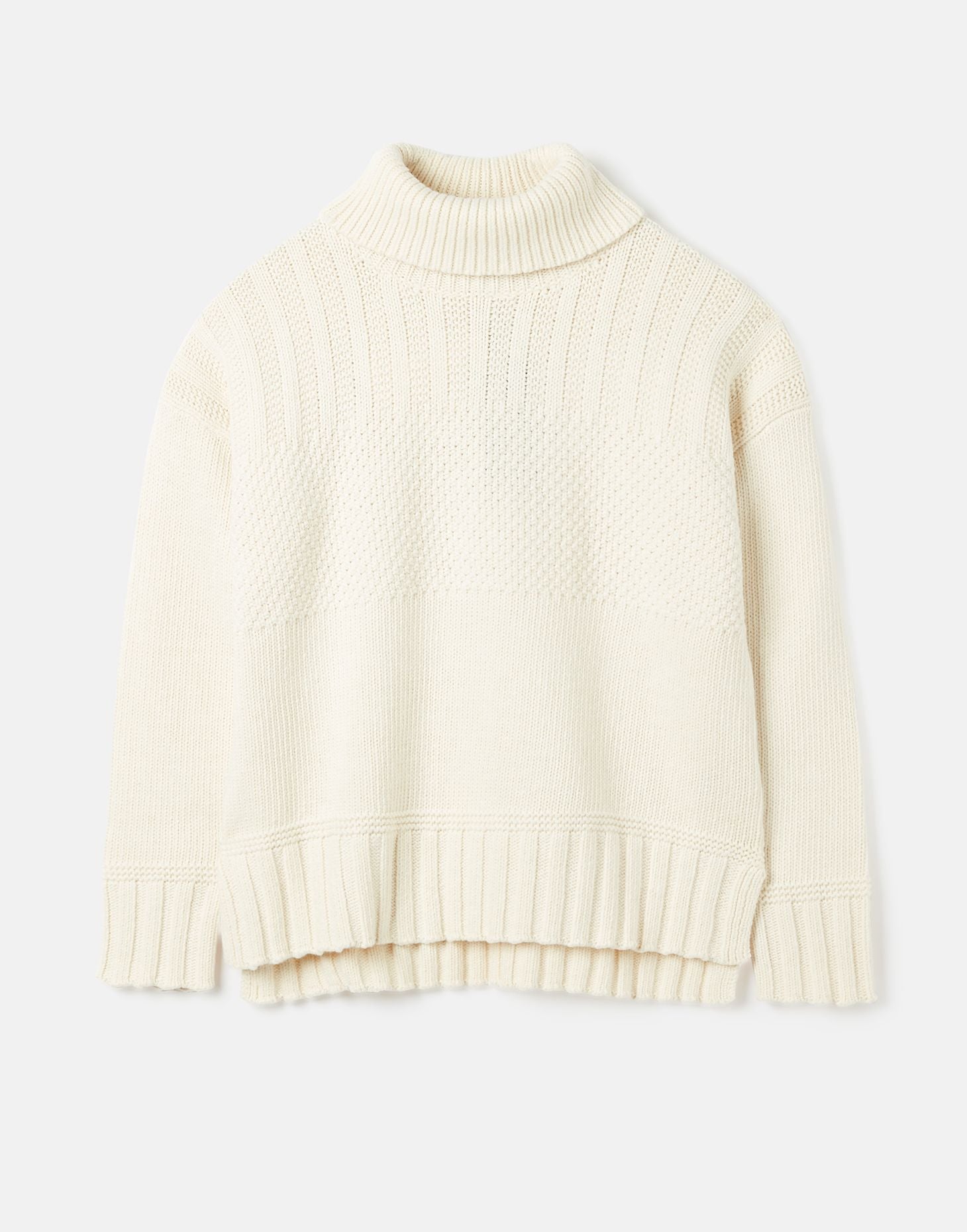 Joyce Roll Neck Jumper - Buttermilk