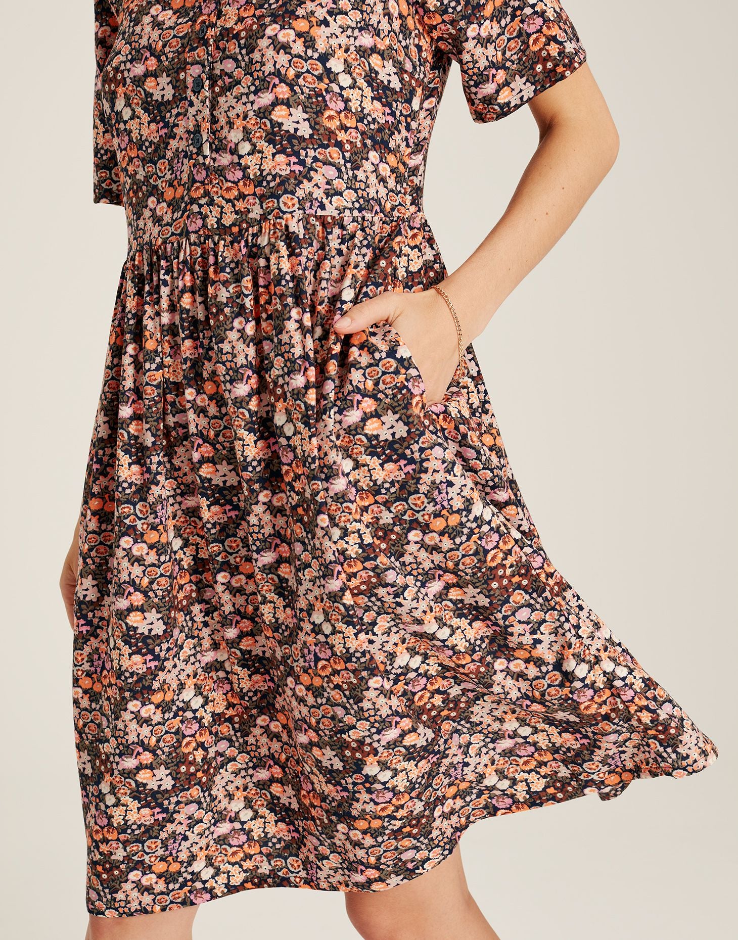 Norah Square Neck Dress - Multi Floral