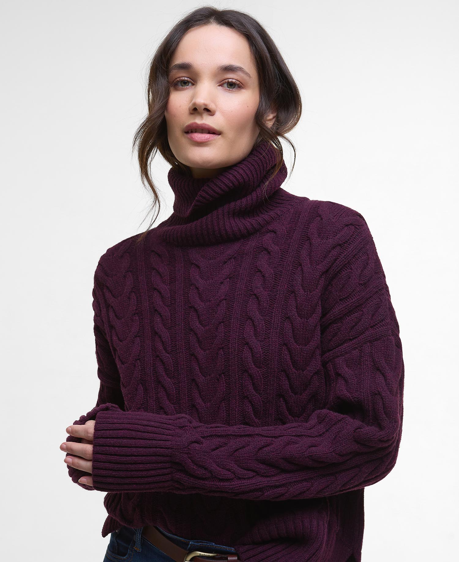 Embleton Rollneck Jumper - Black Cherry