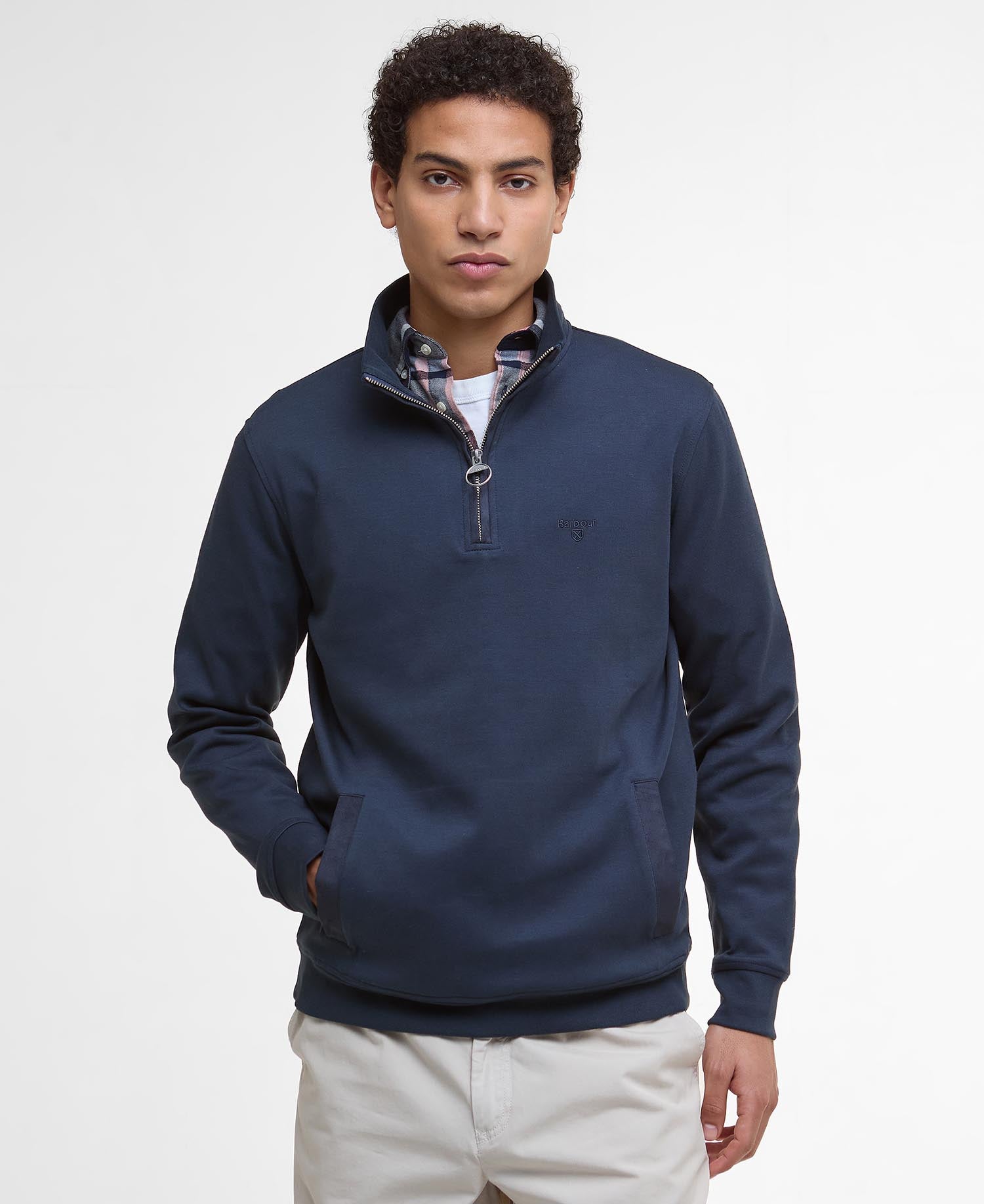 Lambeth Interlock Half-Zip Sweatshirt - Navy