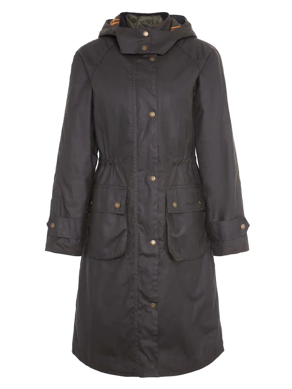 Long Cannich Waxed Jacket - Olive/Classic