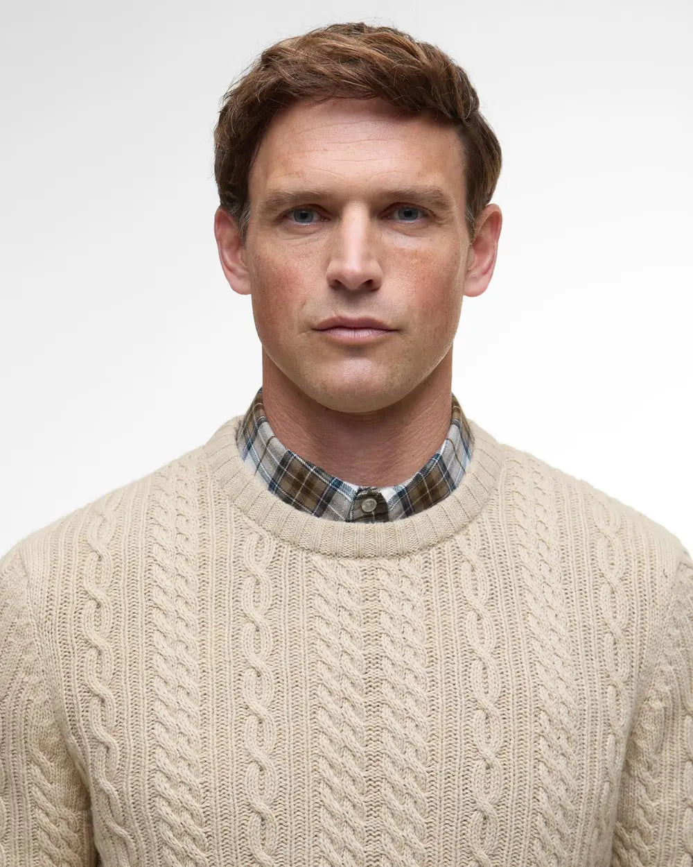 Lowfen Cable-Knit Jumper - Stone