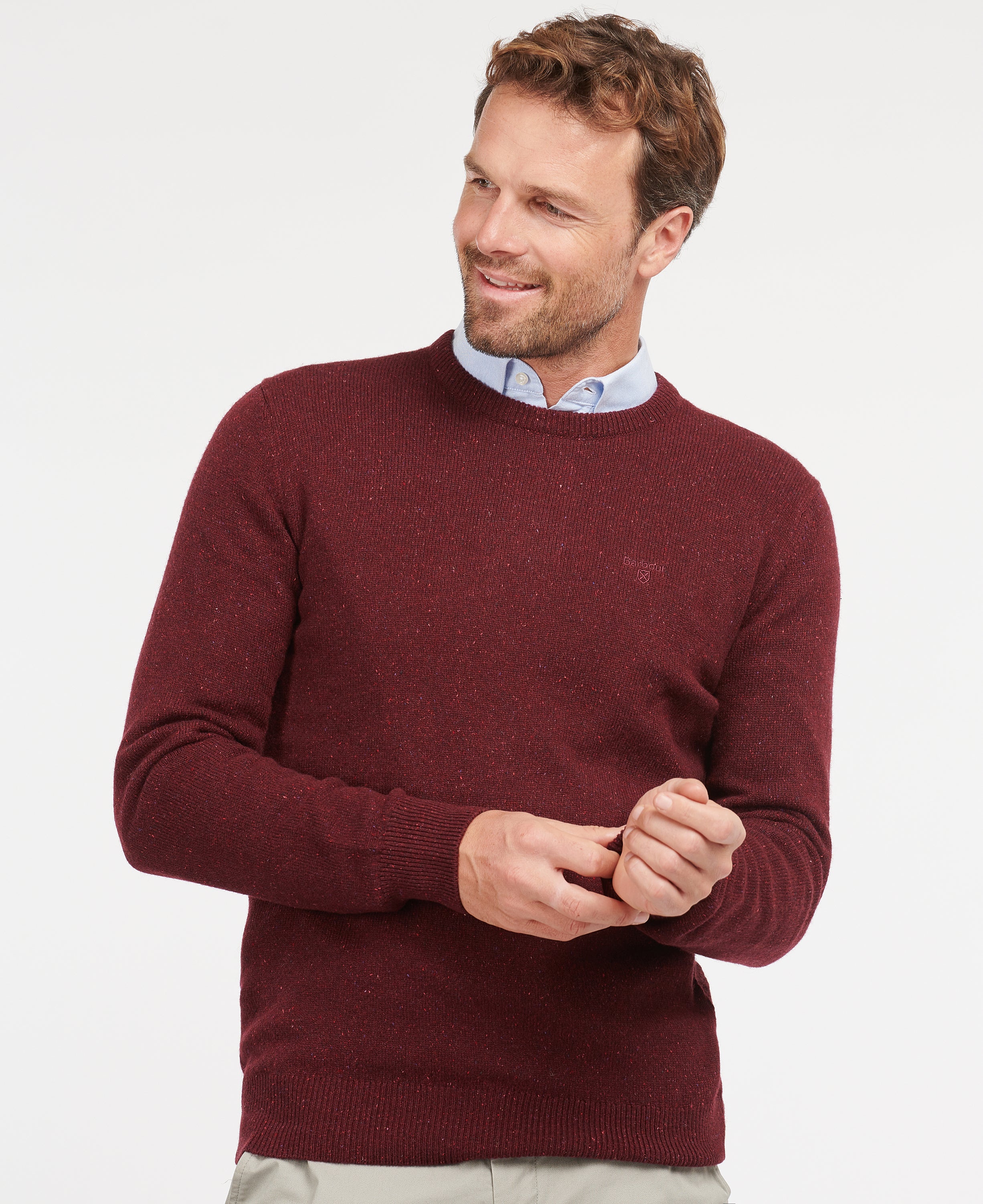 Essential Tisbury Crew-Neck Jumper - Ruby