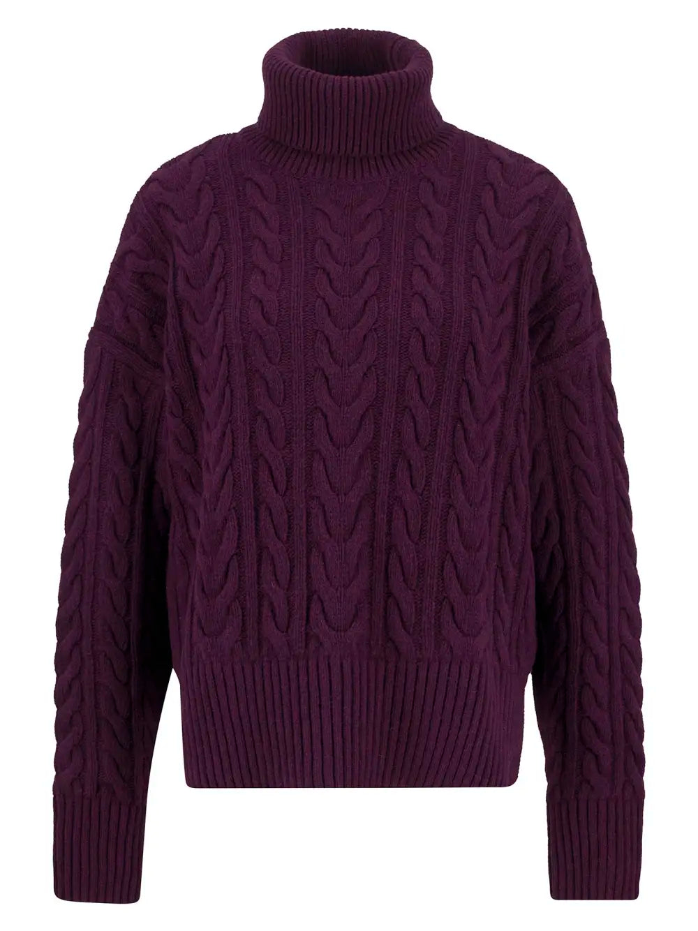 Embleton Rollneck Jumper - Black Cherry
