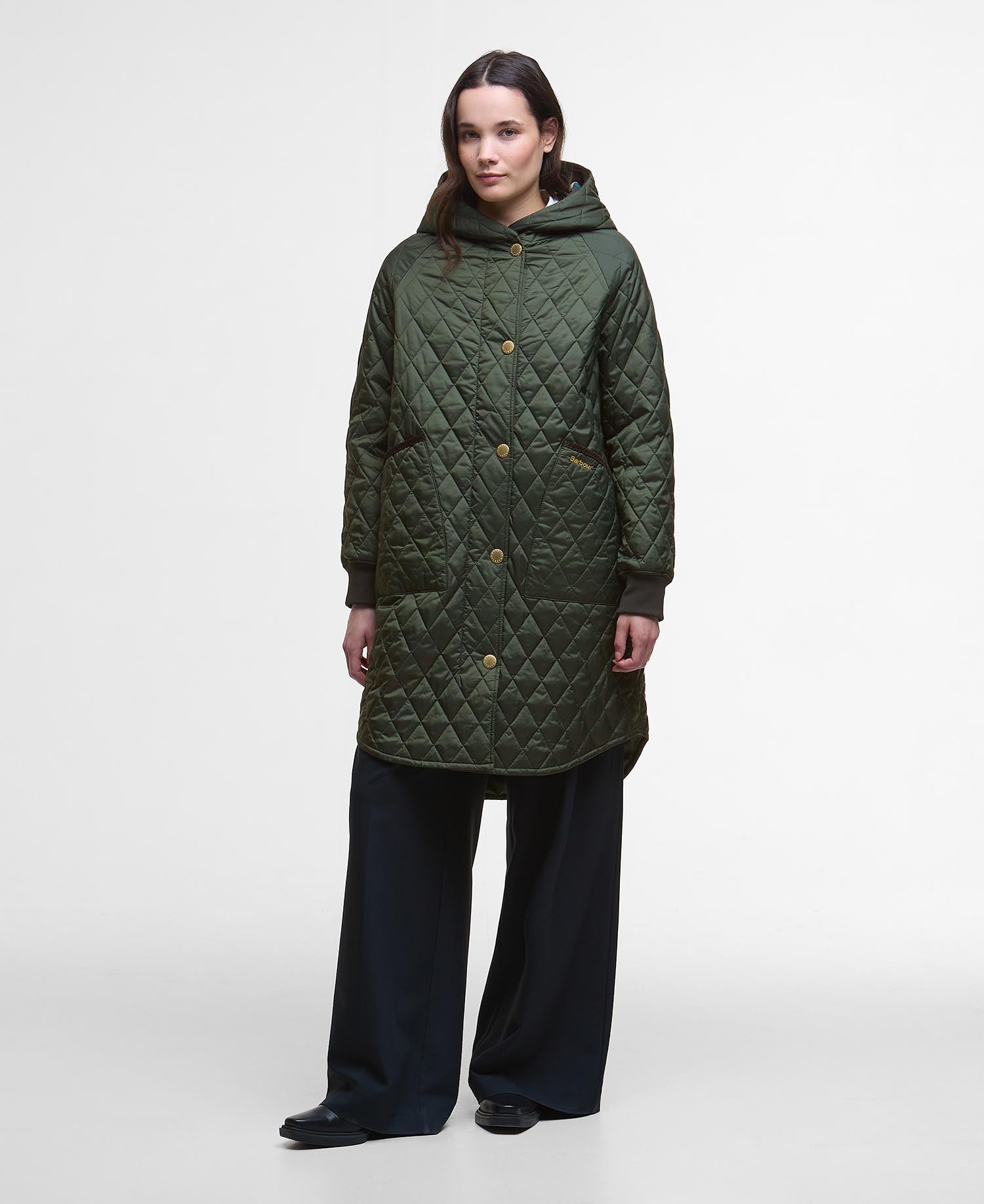 Hilary Quilted Jacket - Olive/Ancient Tartan