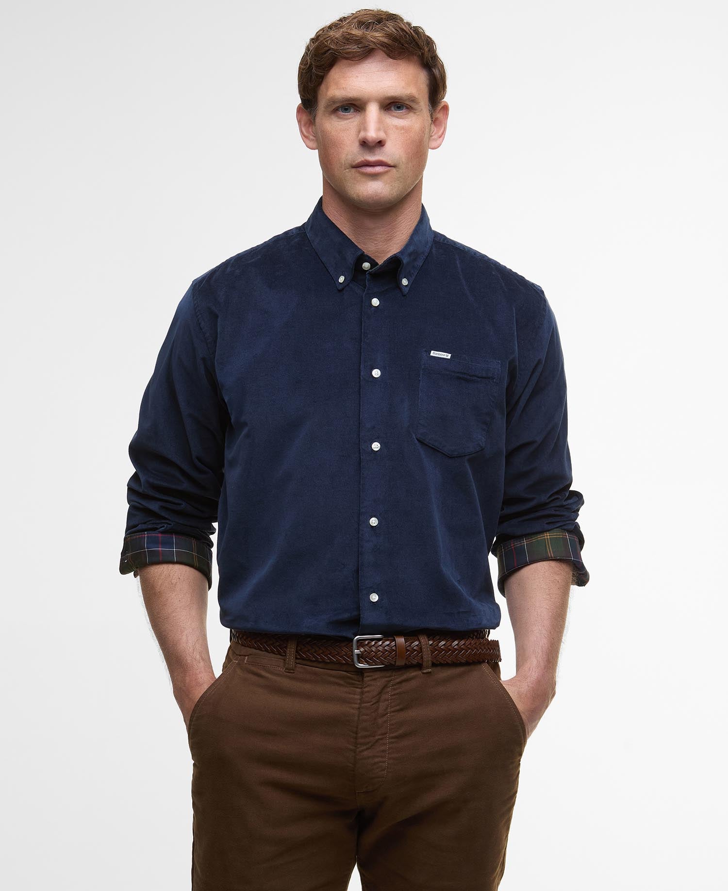 Jesmond Regular Long-Sleeved Shirt - Navy