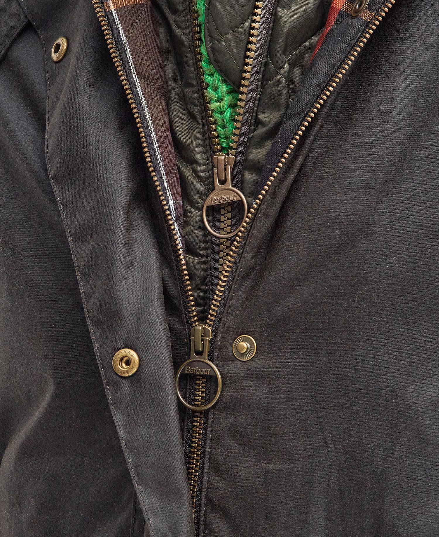 Long Cannich Waxed Jacket - Olive/Classic