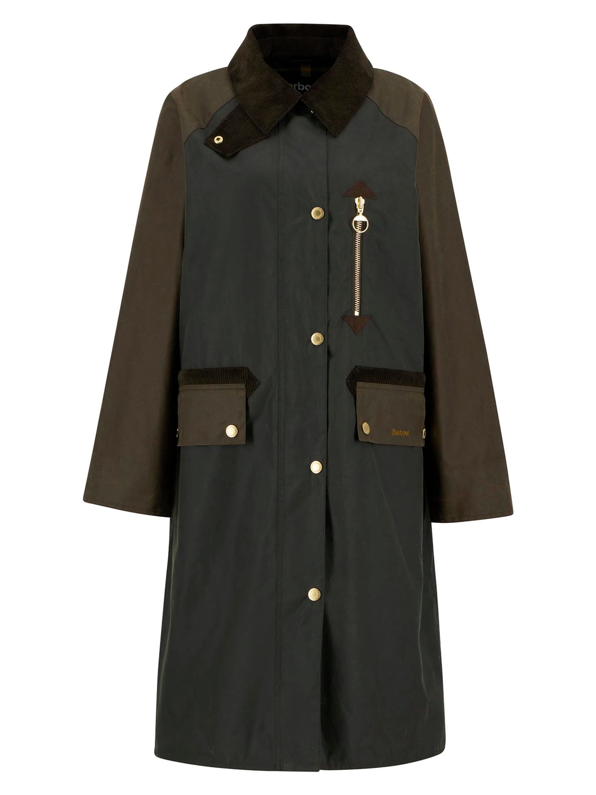 Evette Waxed Car Coat - Fern/Beech/Ancient Tartan