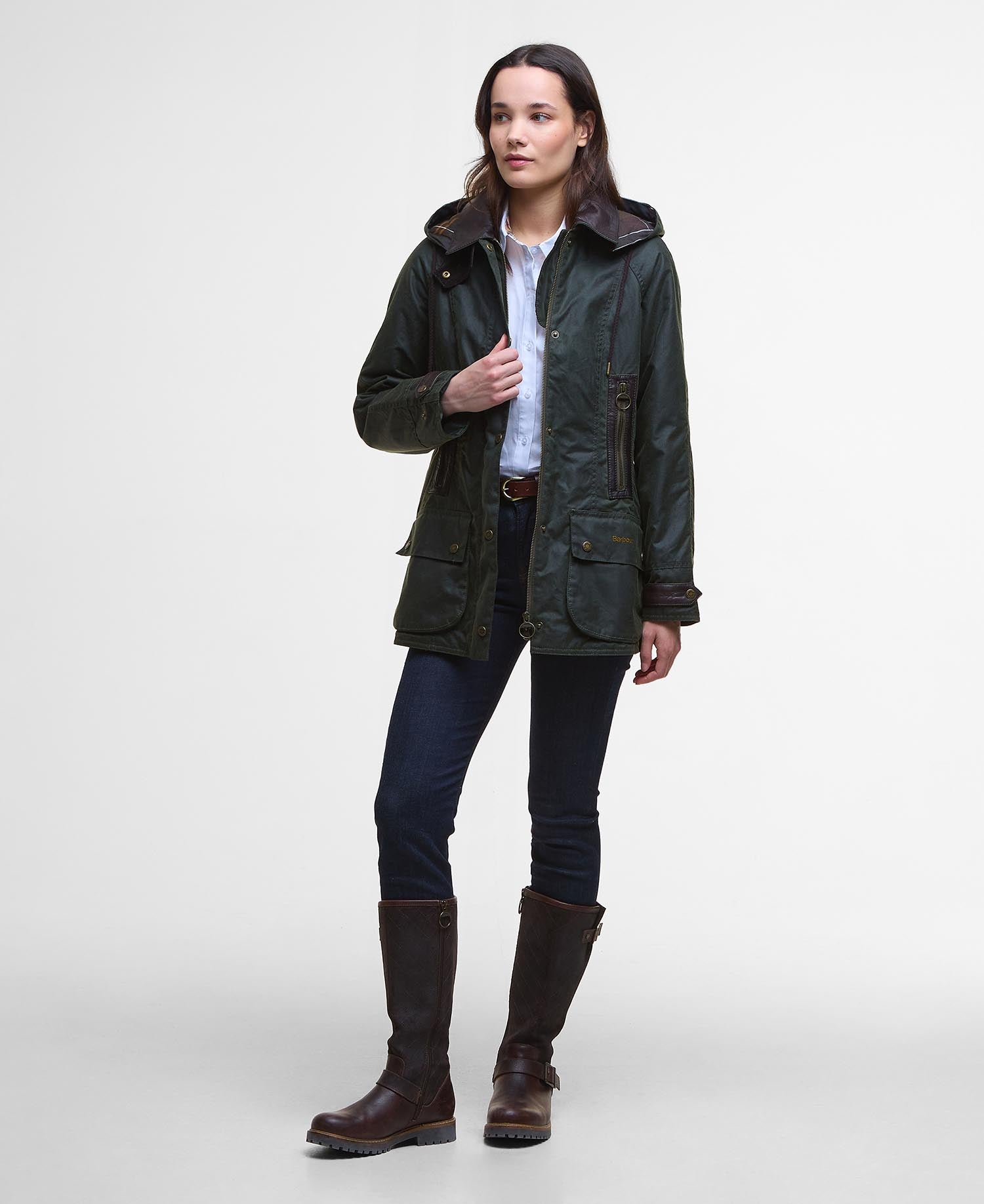 Ivy Waxed Jacket - Fern