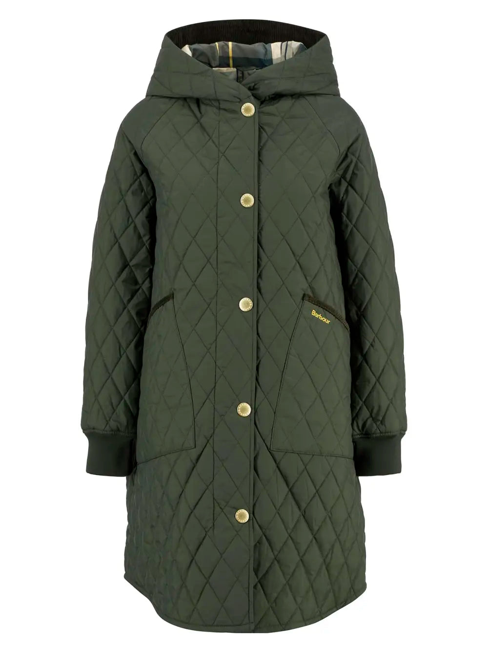 Hilary Quilted Jacket - Olive/Ancient Tartan