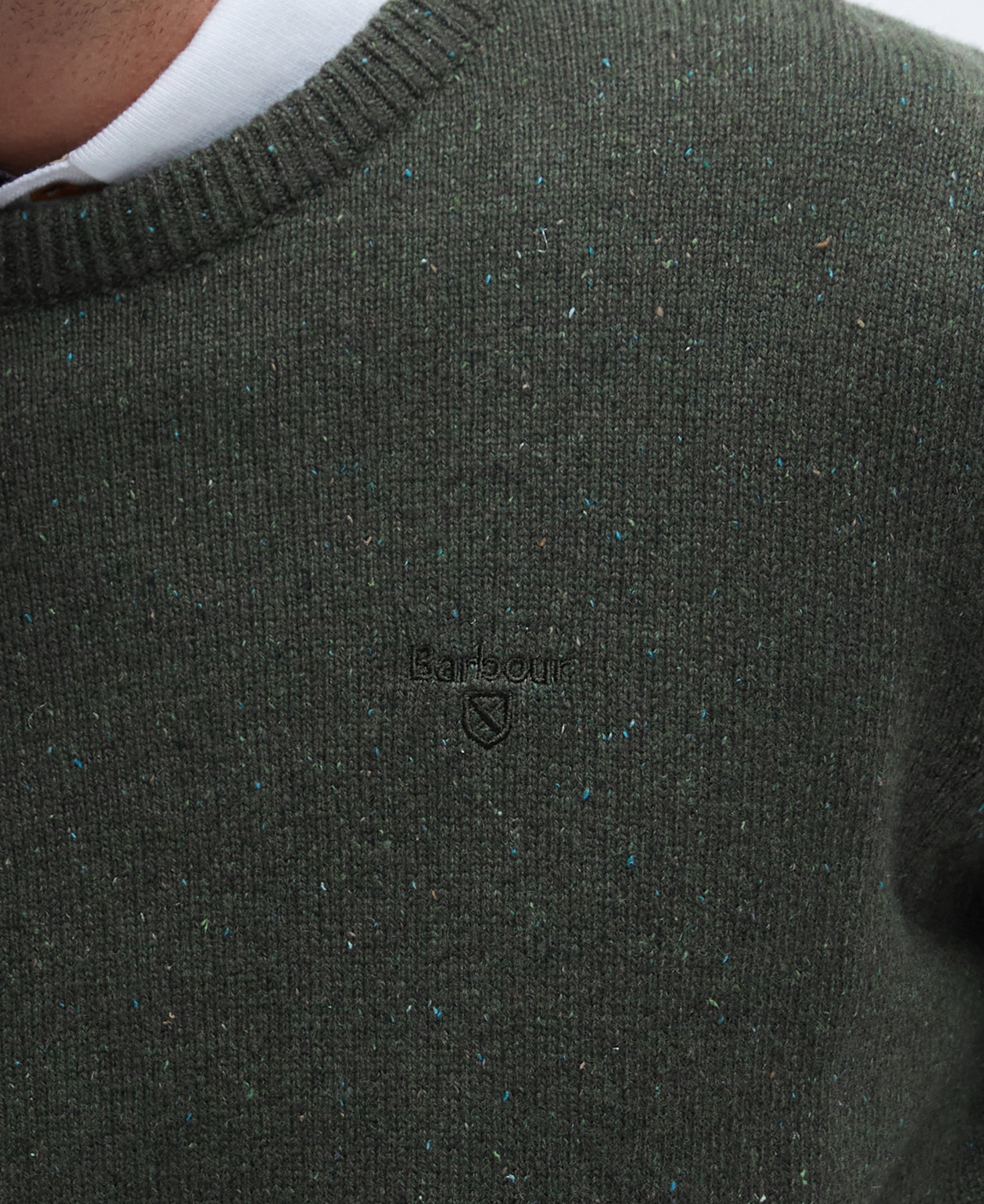 Essential Tisbury Crew-Neck Jumper - Dark Seaweed