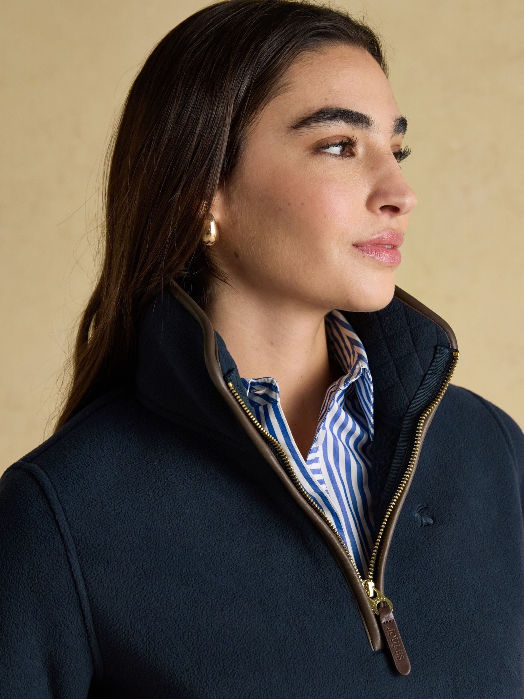 Heritage Navy Quarter Zip Fleece