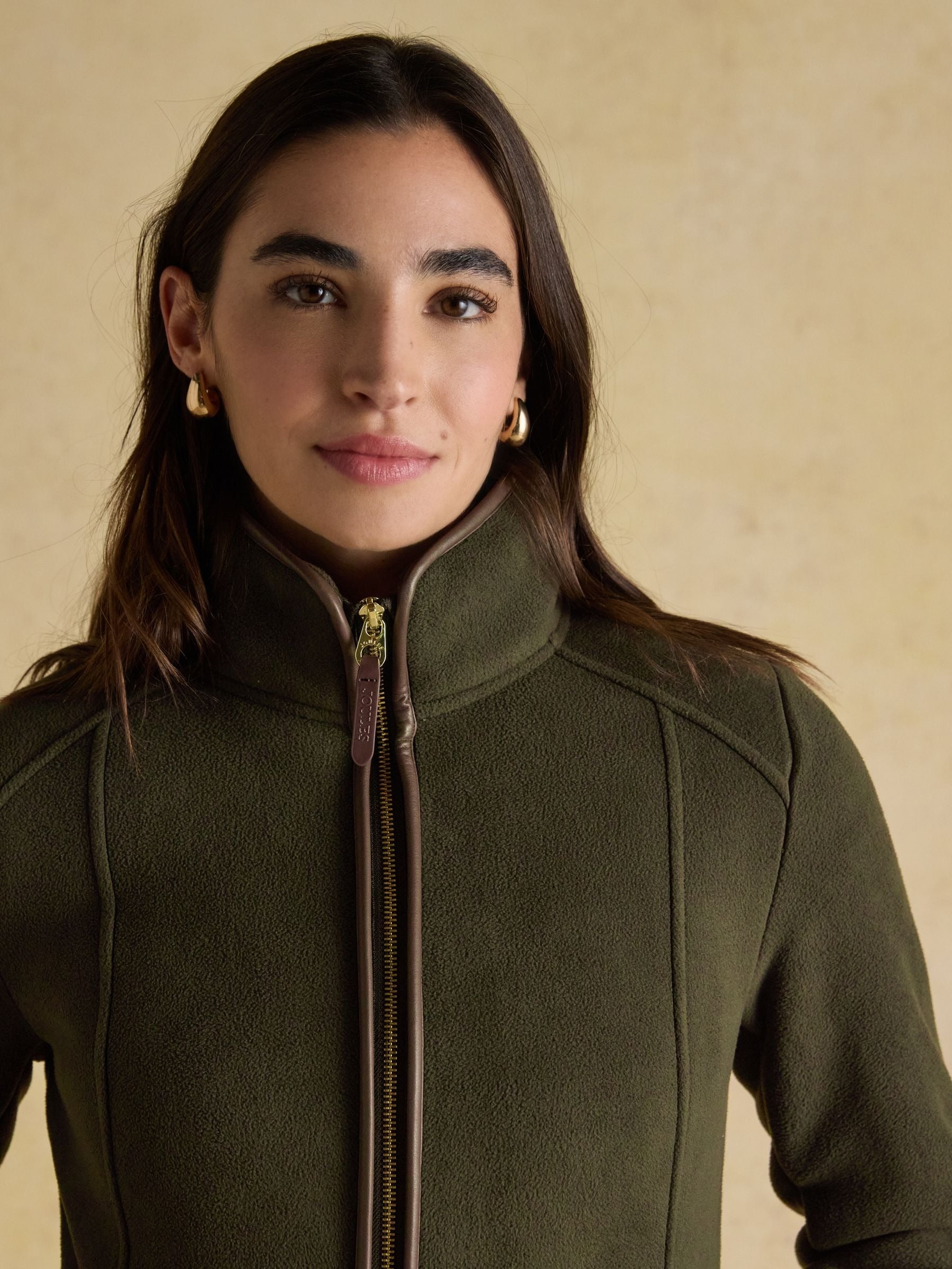 Heritage Green Regular Zip Through Fleece