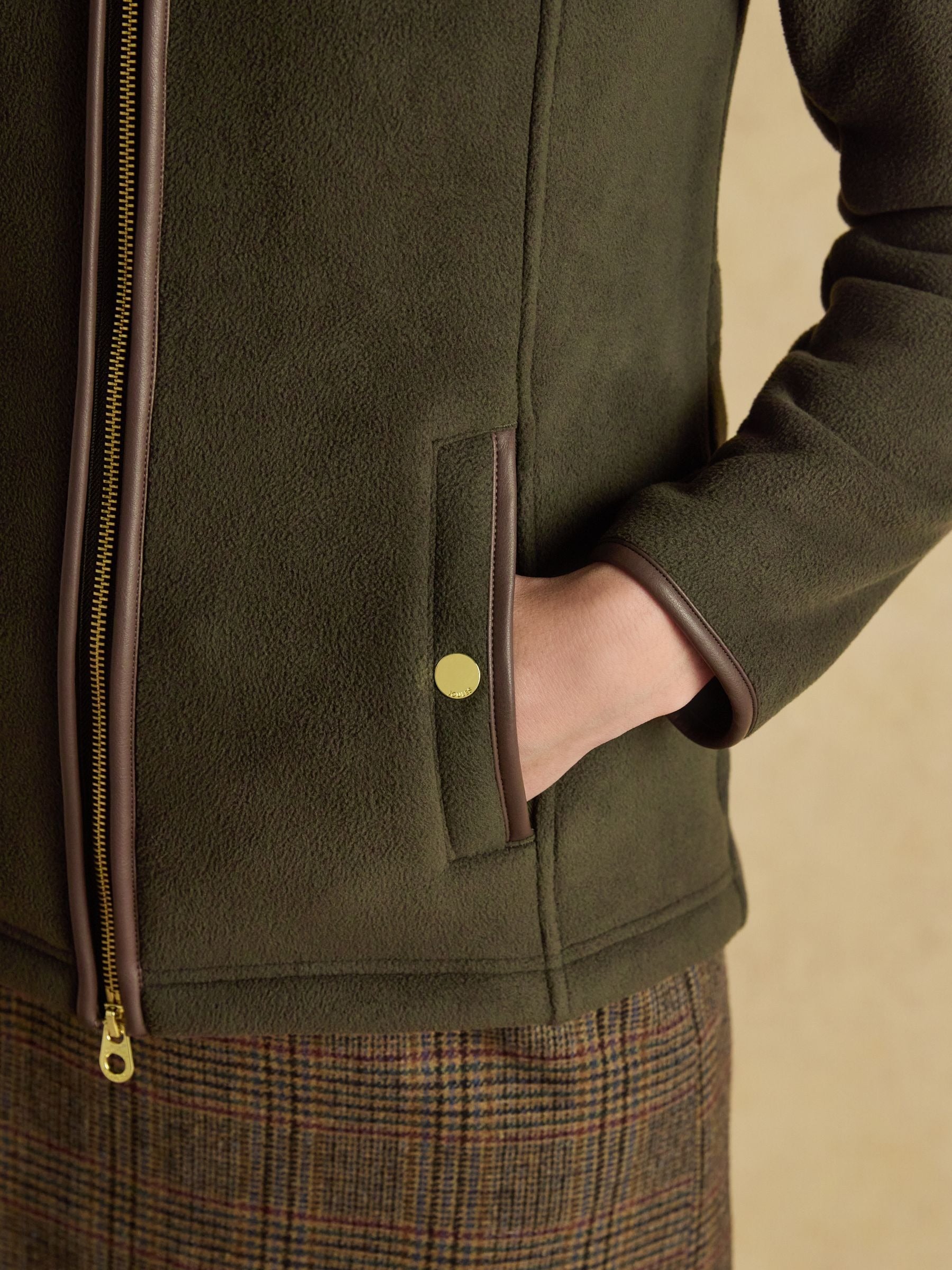 Heritage Green Regular Zip Through Fleece