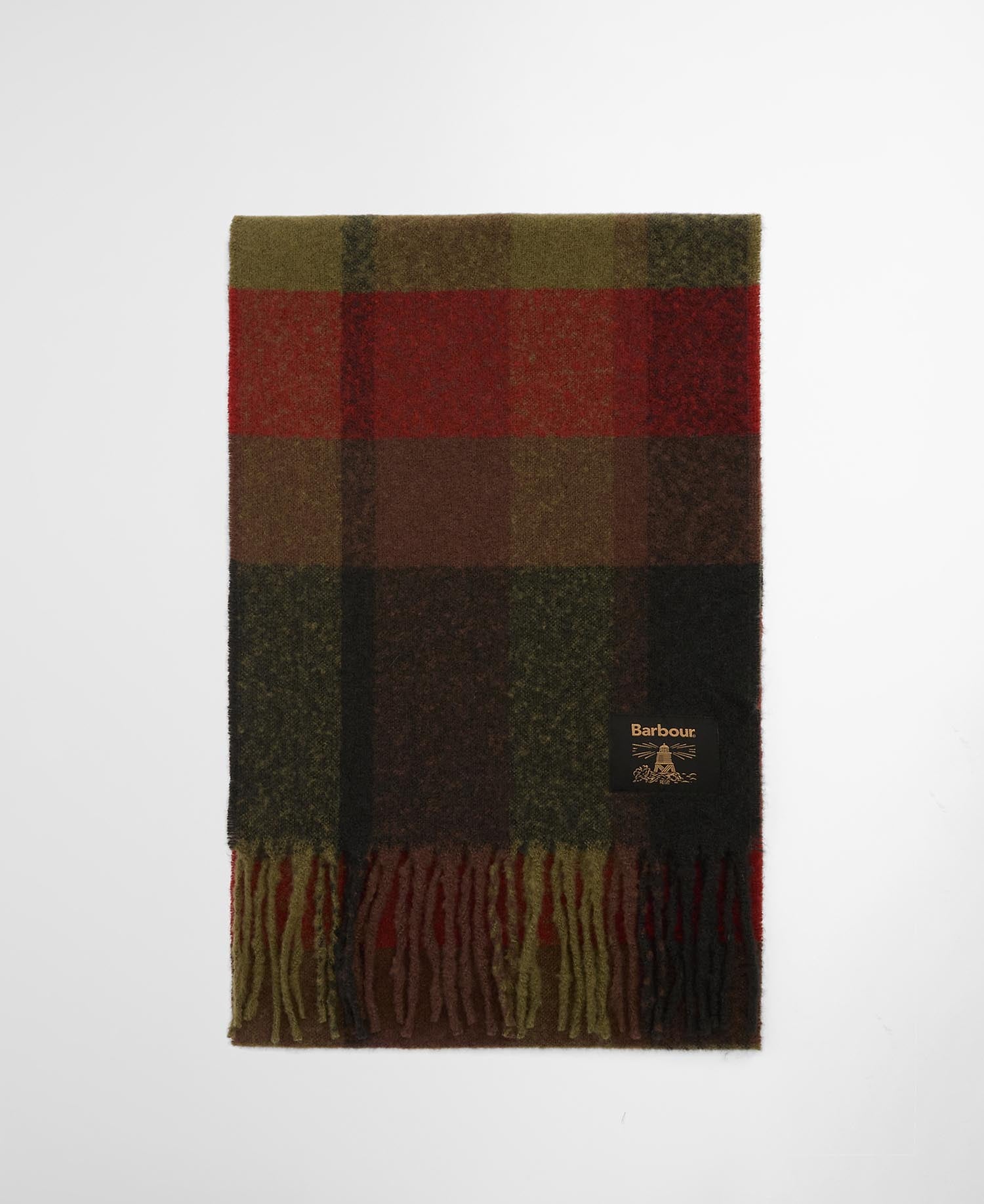 Westerdale Scarf - Olive/Fired Brick