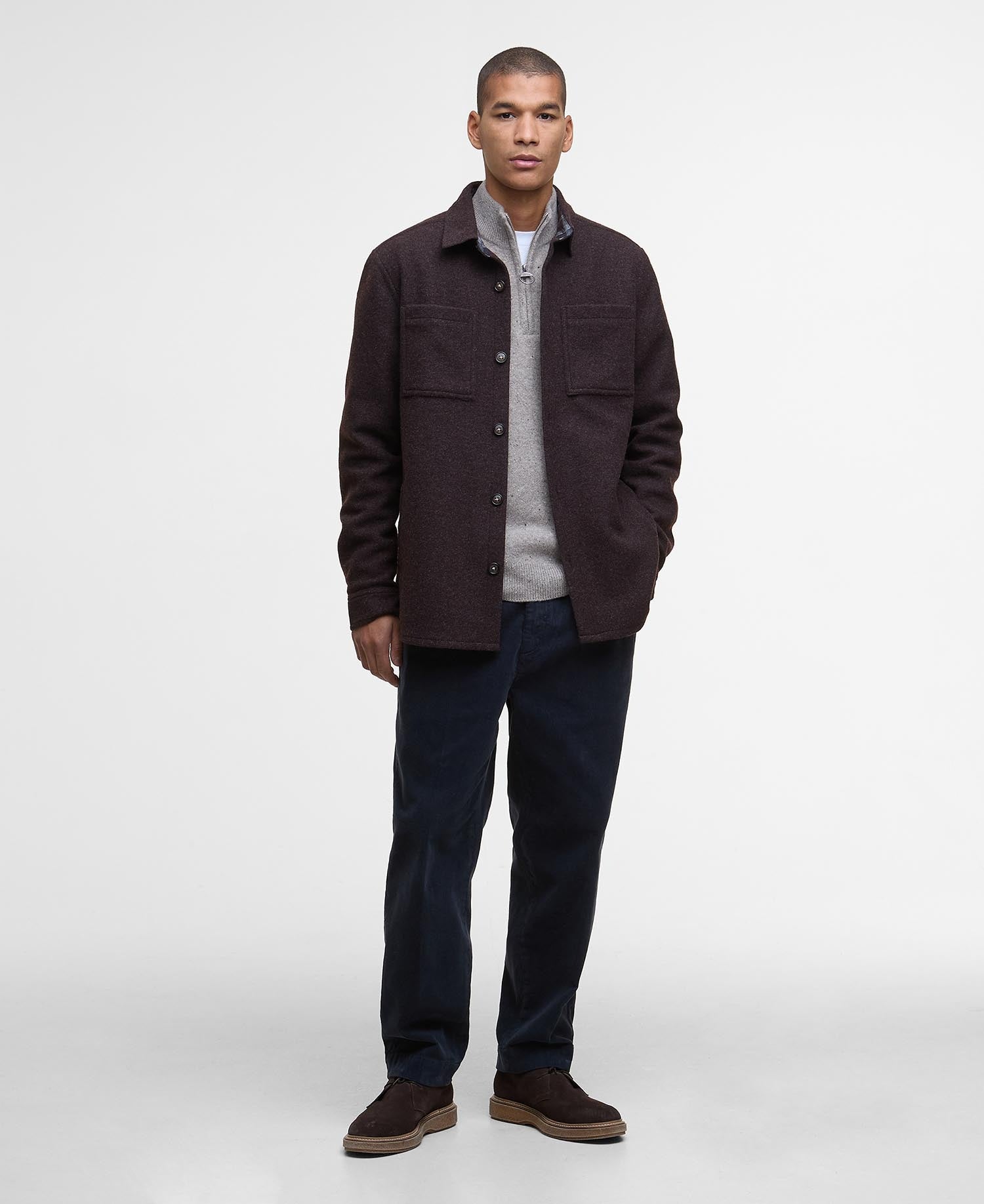 Marlow Tailored Overshirt - Dark Oak